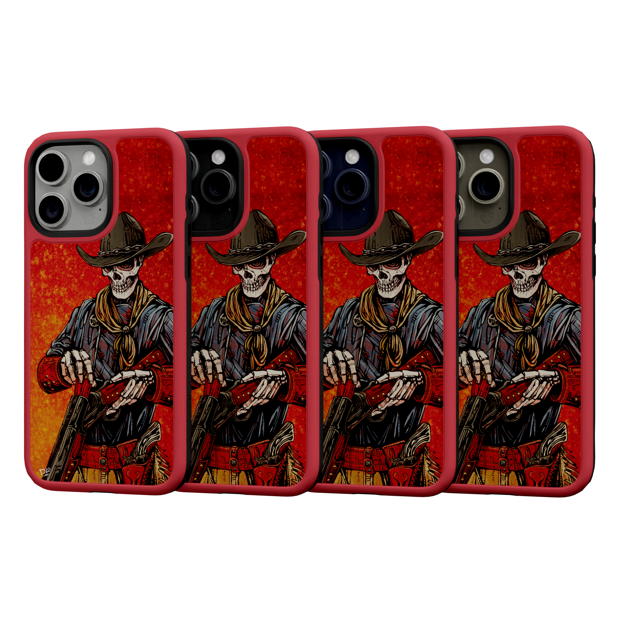 Double Barrel by David Lozeau | iPhone 15 Series | Shock-Absorbent MagSafe® Case iPhone 15 Pro Max / Scarlet Red