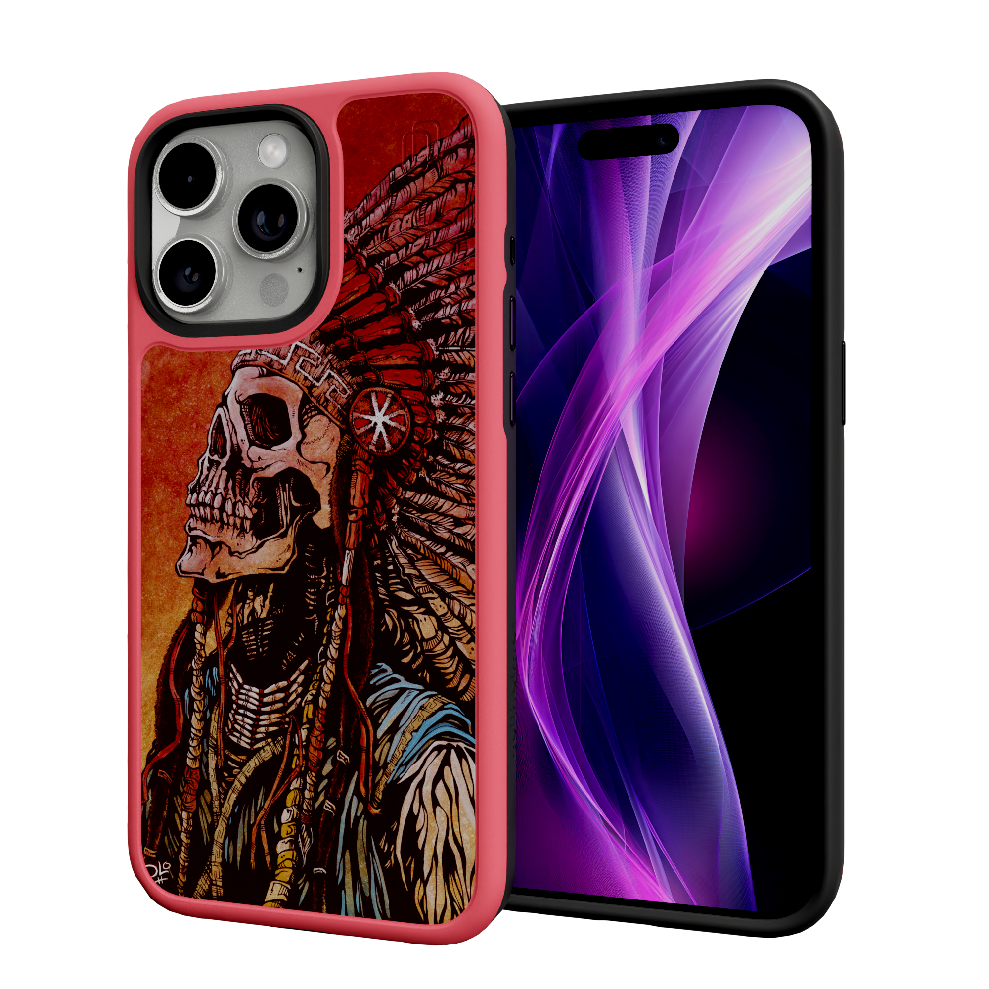 Spirit of a Nation by David Lozeau | iPhone 15 Series | Shock-Absorbent MagSafe® Case iPhone 15 Pro Max / Scarlet Red