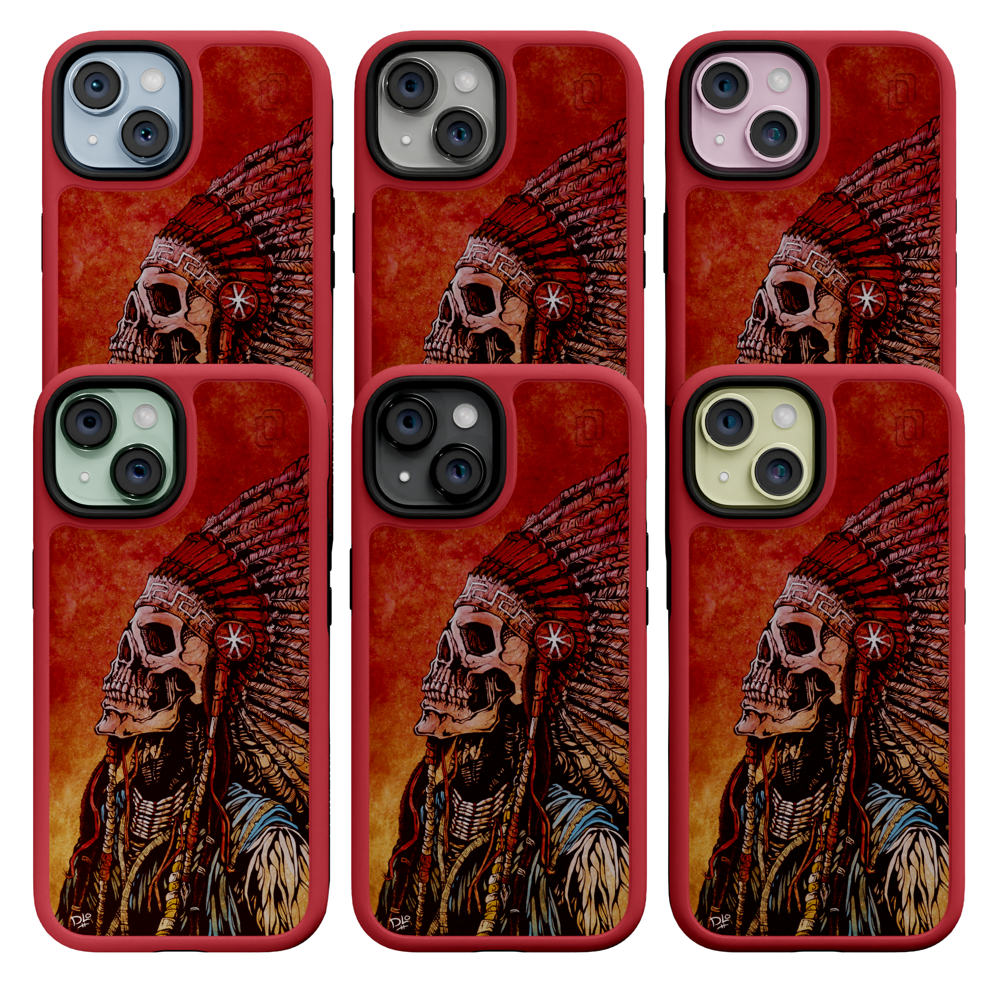 Spirit of a Nation by David Lozeau | iPhone 15 Series | Shock-Absorbent MagSafe® Case iPhone 15 Pro Max / Scarlet Red