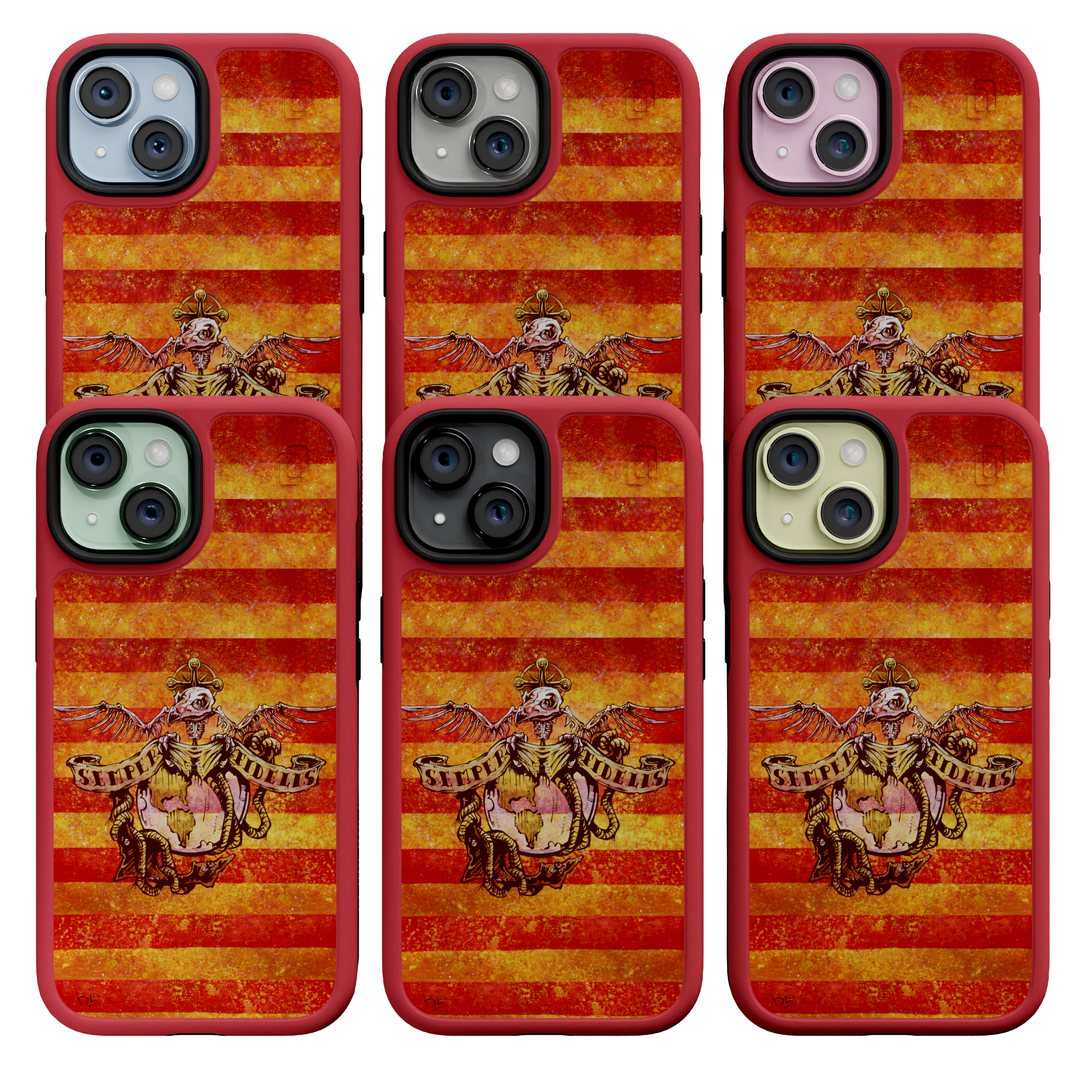 Semper Fidelis by David Lozeau | iPhone 15 Series | Shock-Absorbent MagSafe® Case iPhone 15 Pro Max / Scarlet Red