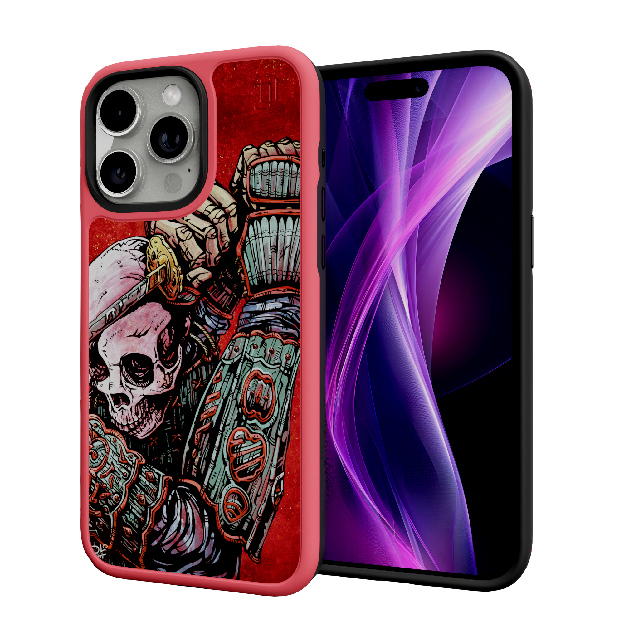 Strength by David Lozeau | iPhone 15 Series | Shock-Absorbent MagSafe® Case iPhone 15 Pro Max / Scarlet Red