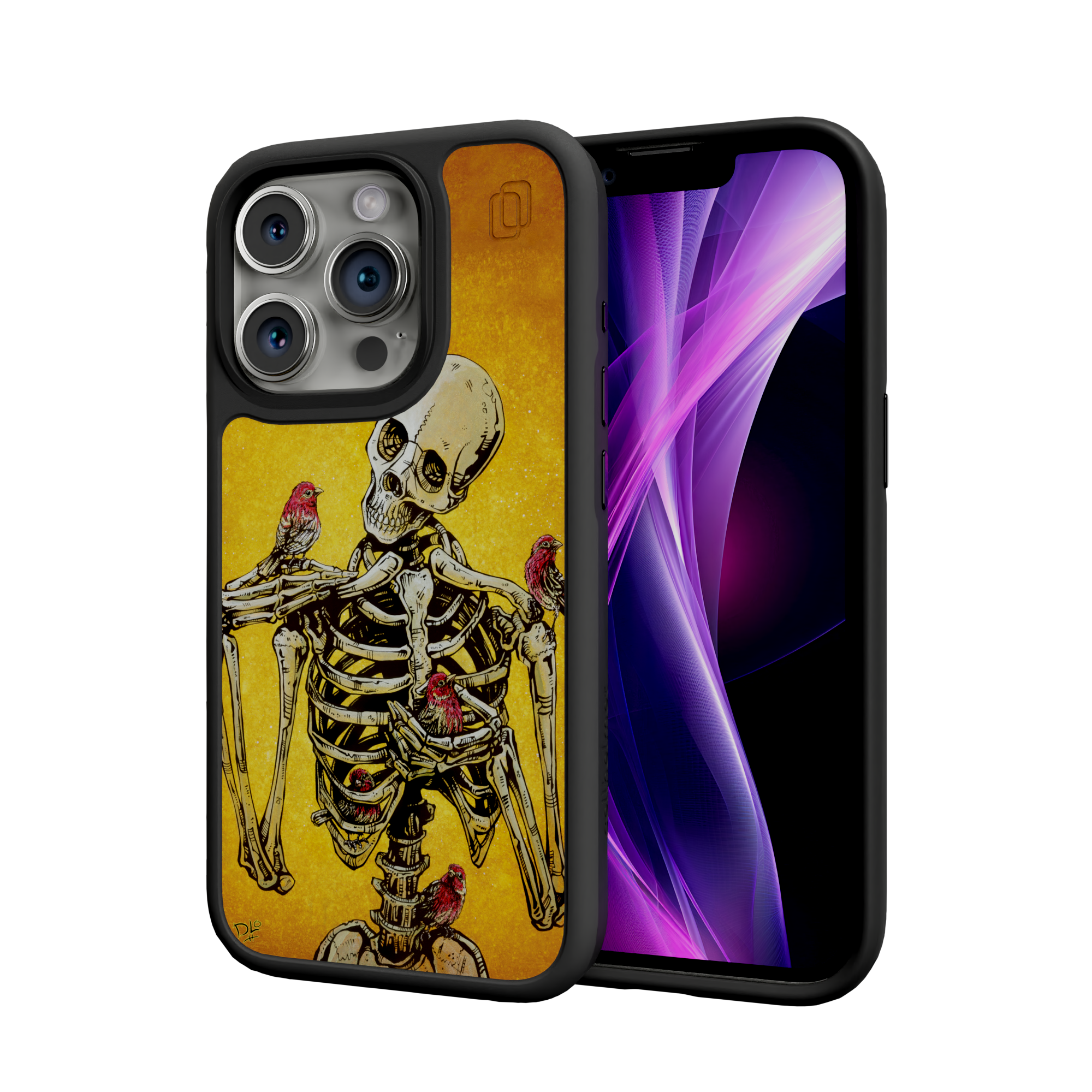 Birds of A Feather by David Lozeau | iPhone 15 Series | Shock-Absorbent MagSafe® Case iPhone 15 Pro / Onyx Black