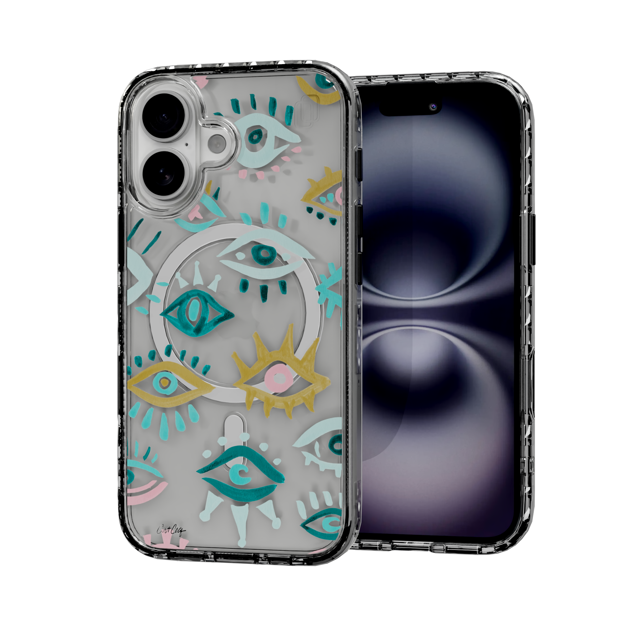 Mystic Eyes by CatCoq | iPhone 16 Series |  MagSafe® Case iPhone 16 / Crystal Clear