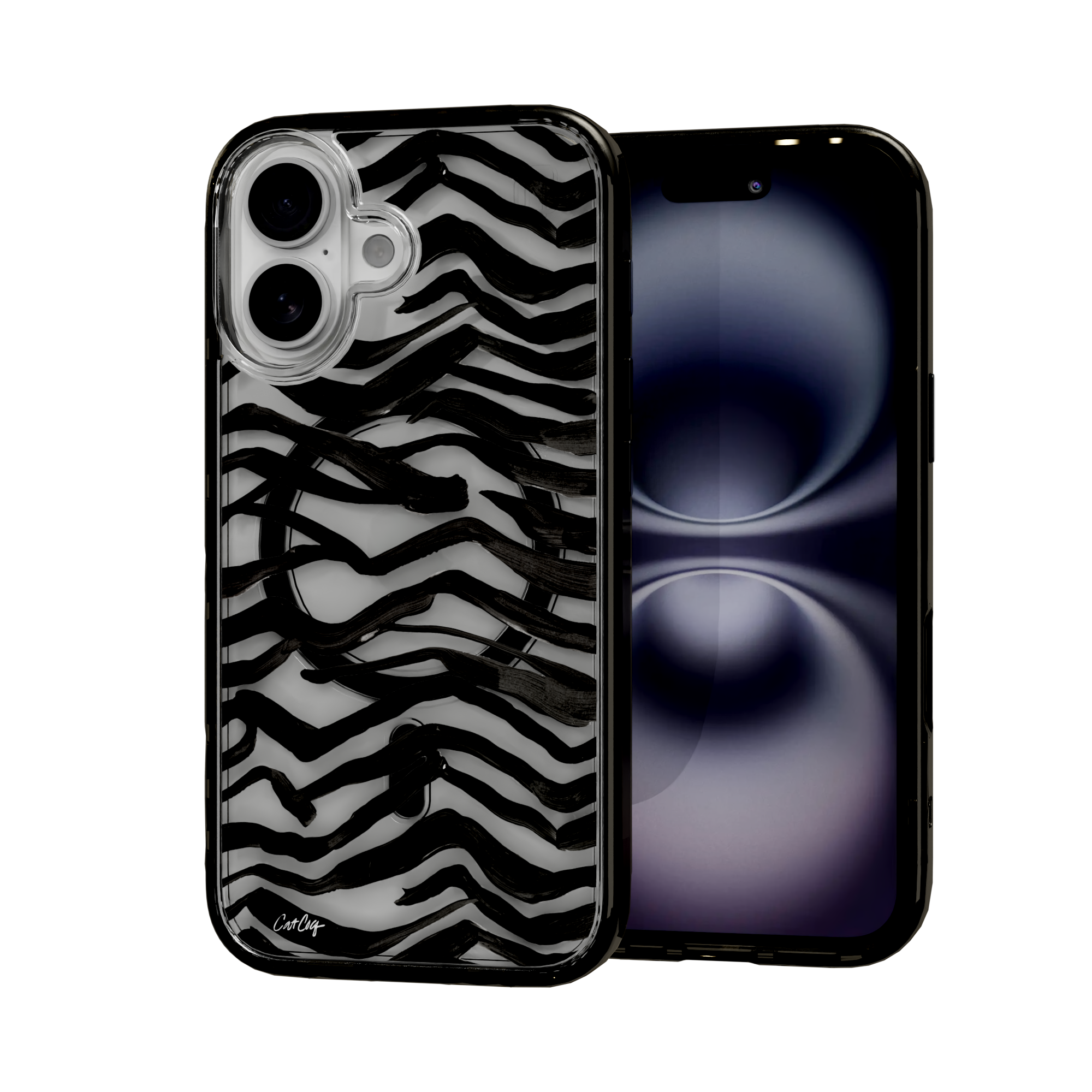 Zebra Black by CatCoq | iPhone 16 Series |  MagSafe® Case iPhone 16 / Onyx Black