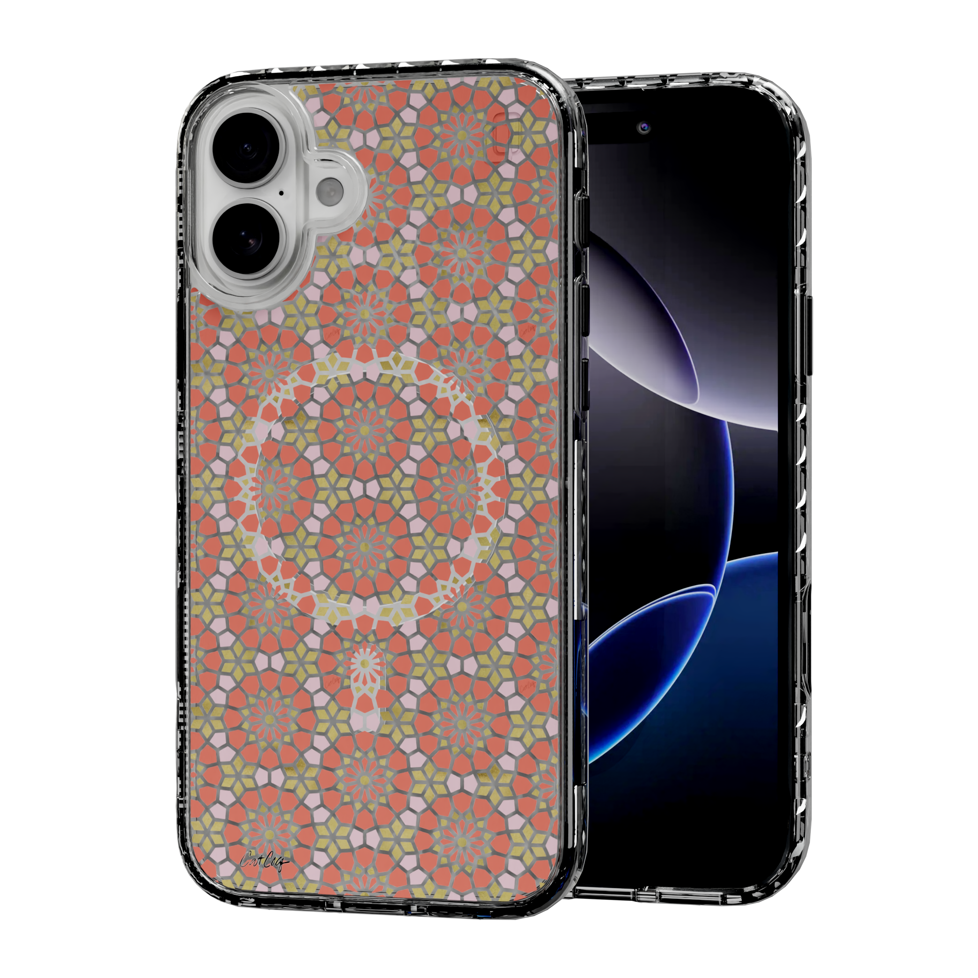 Persian Coral by CatCoq | iPhone 16 Series |  MagSafe® Case iPhone 16 Plus / Crystal Clear