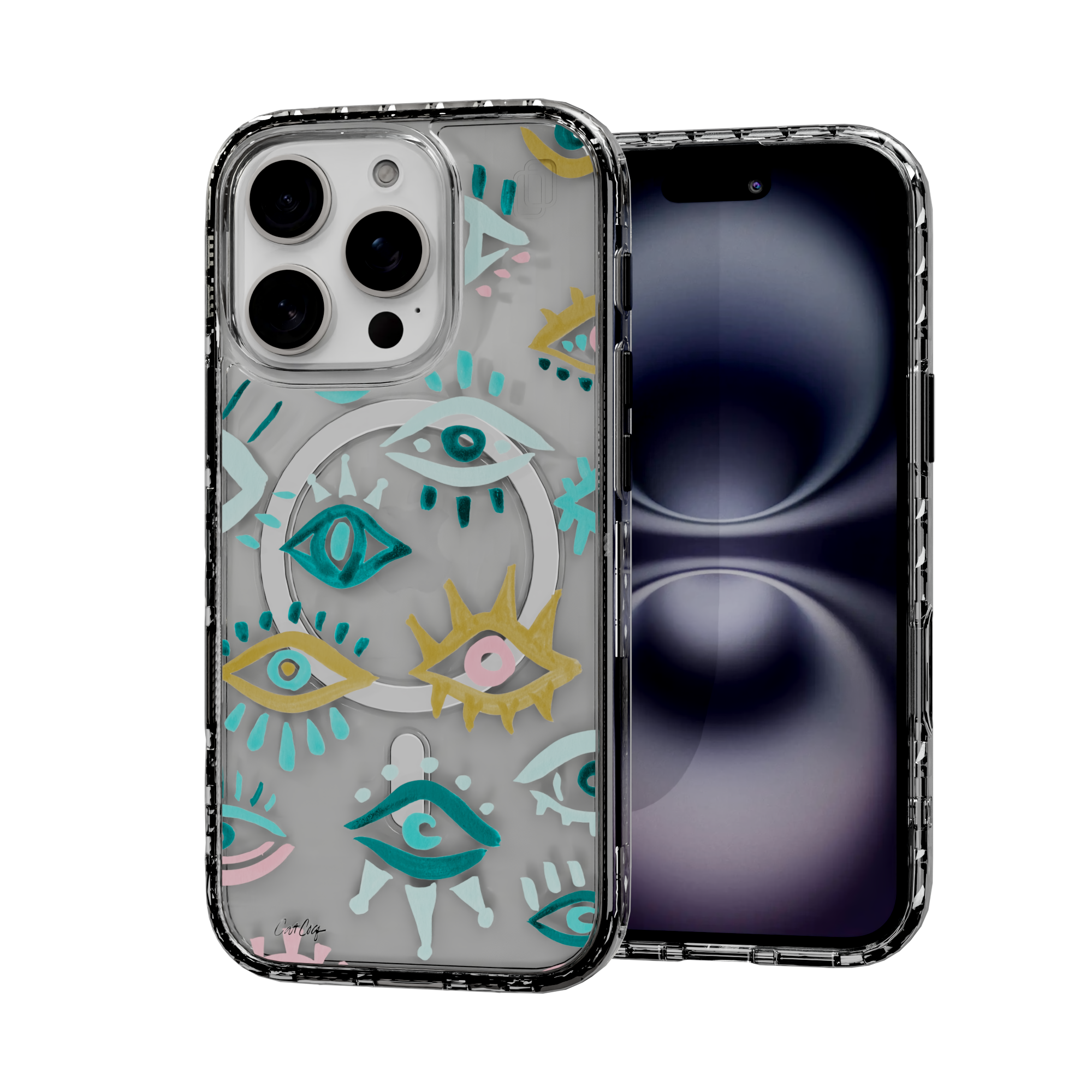 Mystic Eyes by CatCoq | iPhone 16 Series |  MagSafe® Case iPhone 16 Pro / Crystal Clear