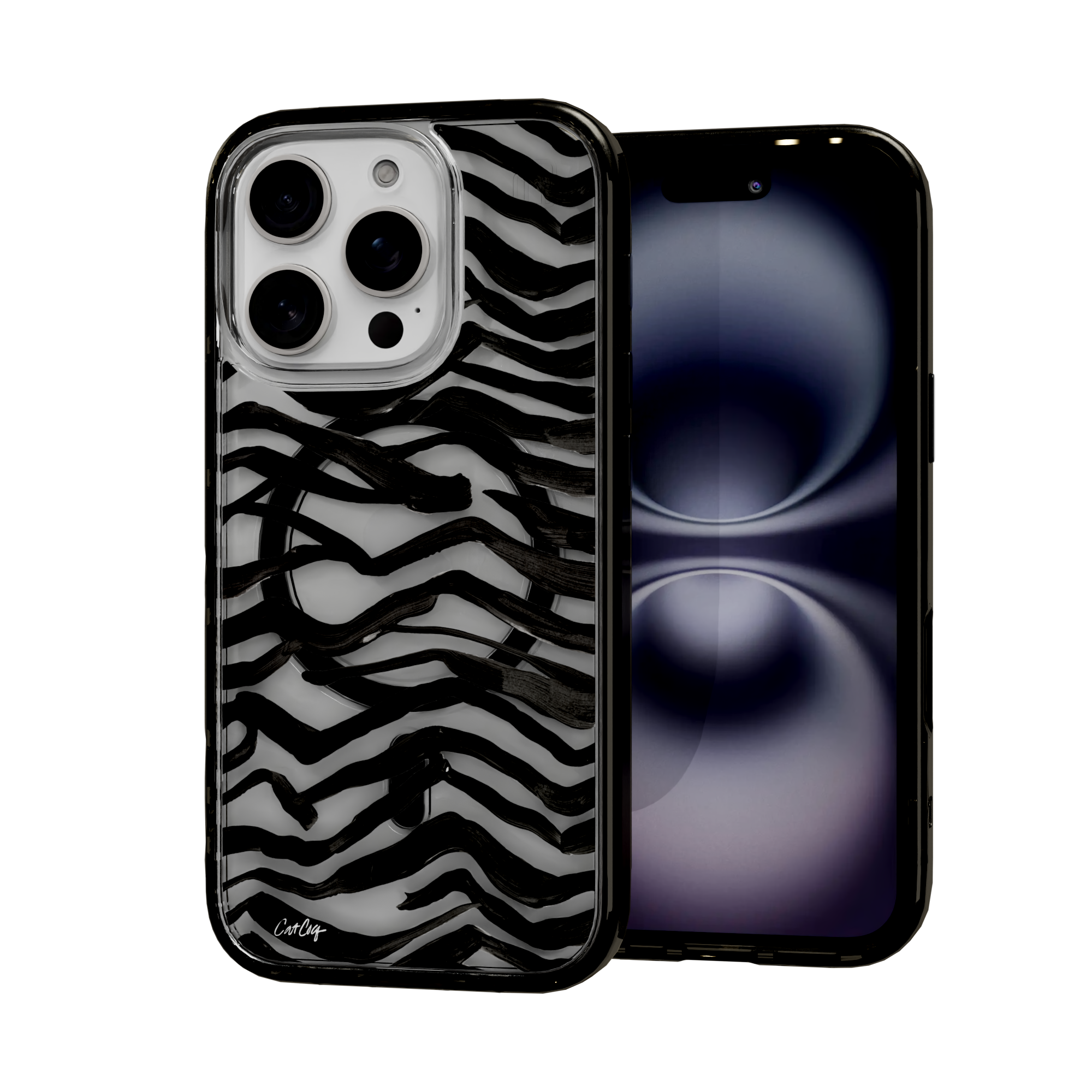 Zebra Black by CatCoq | iPhone 16 Series |  MagSafe® Case iPhone 16 Pro / Onyx Black