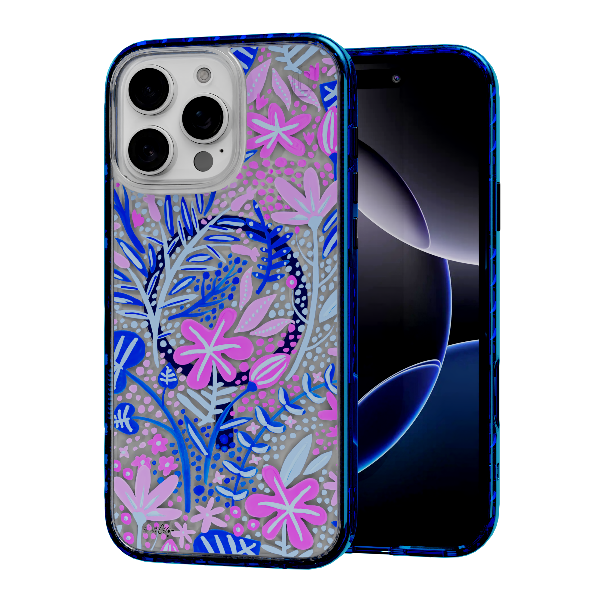 Garden Indigo by CatCoq | iPhone 16 Series |  MagSafe® Case iPhone 16 Pro Max / Bermuda Blue