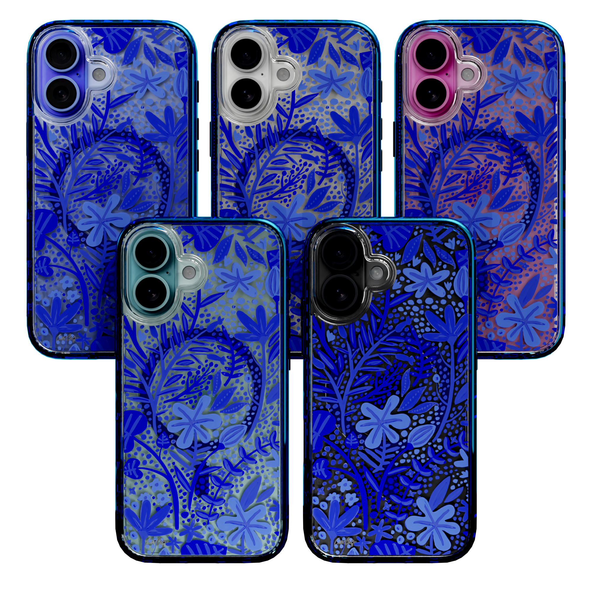 Garden Navy by CatCoq | iPhone 16 Series |  MagSafe® Case iPhone 16 Pro Max / Bermuda Blue