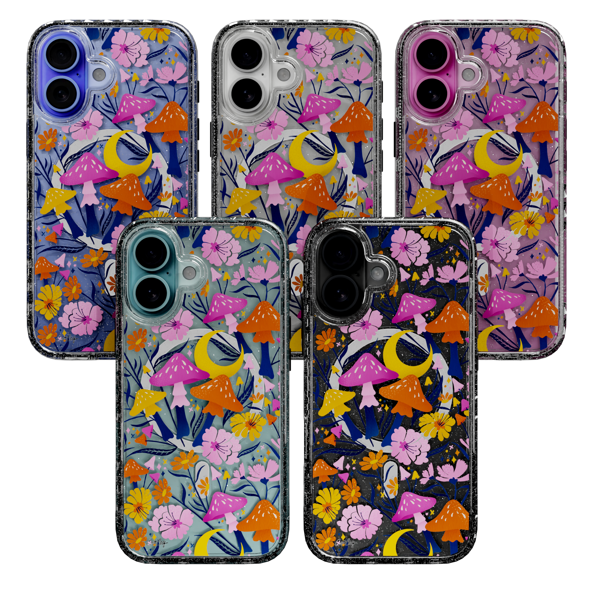 Blooms and Shrooms by CatCoq | iPhone 16 Series |  MagSafe® Case iPhone 16 Pro Max / Crystal Clear