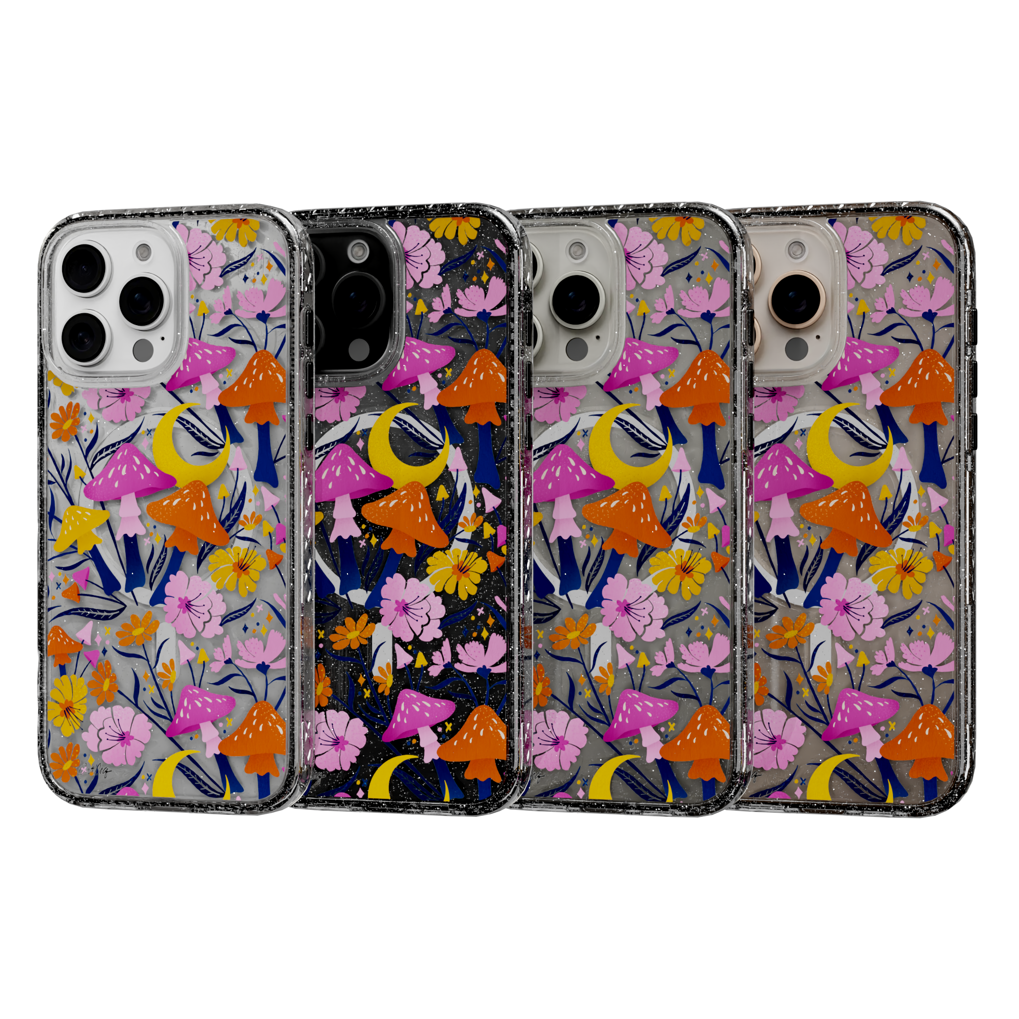 Blooms and Shrooms by CatCoq | iPhone 16 Series |  MagSafe® Case iPhone 16 Pro Max / Crystal Clear