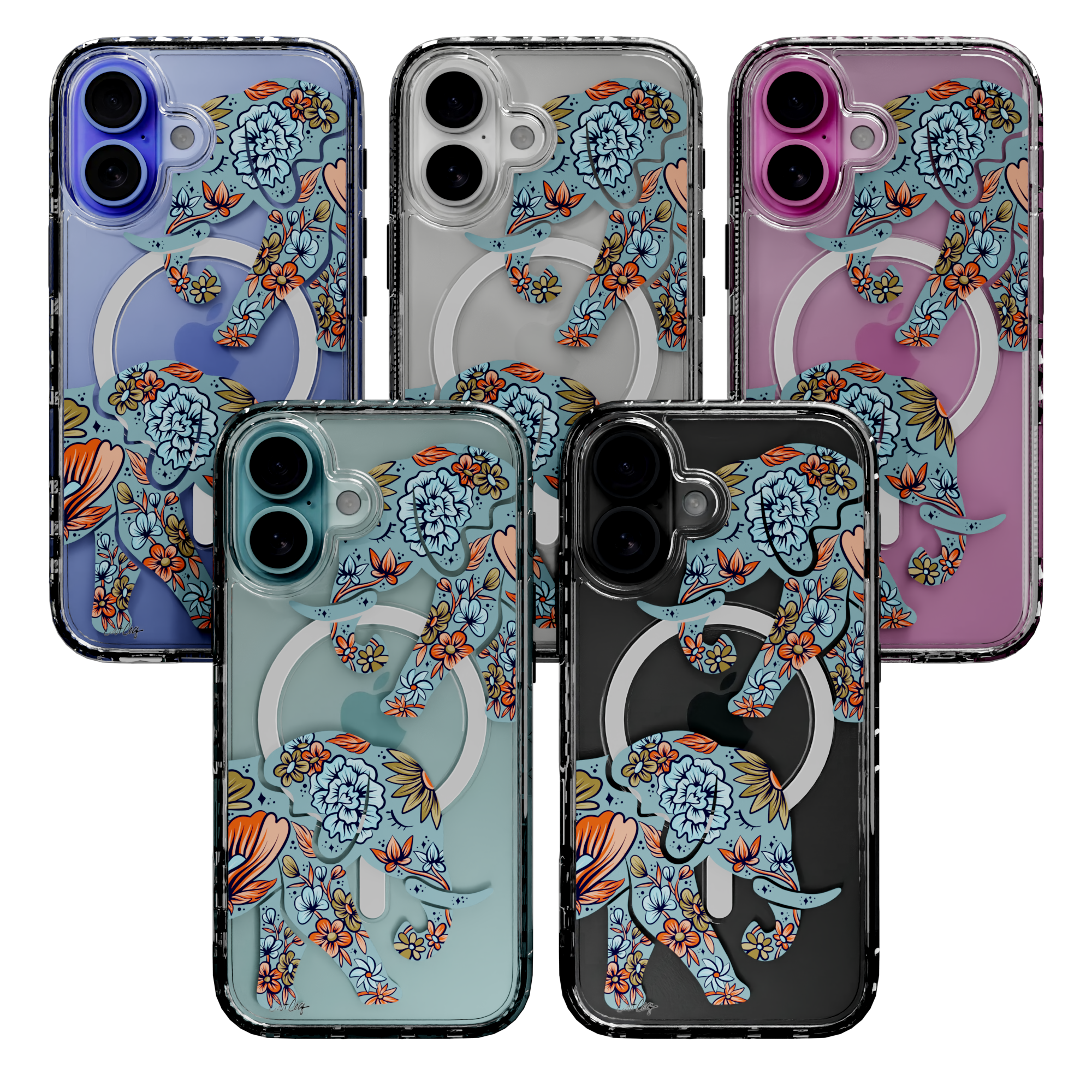 Porcelain Elephant by CatCoq | iPhone 16 Series |  MagSafe® Case iPhone 16 Pro Max / Crystal Clear