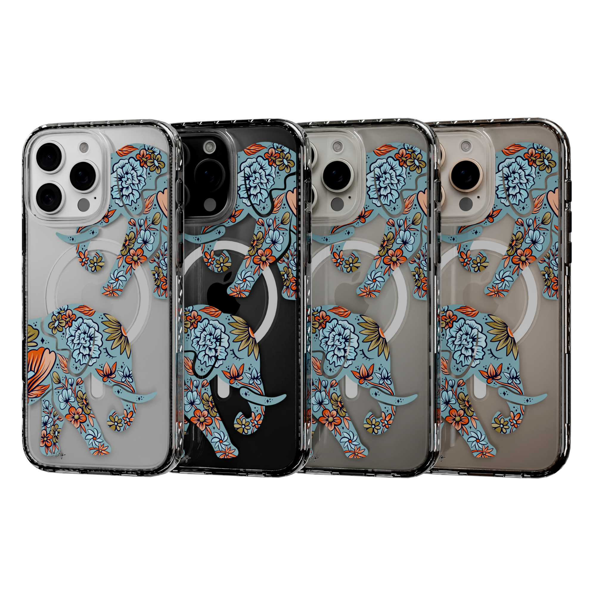 Porcelain Elephant by CatCoq | iPhone 16 Series |  MagSafe® Case iPhone 16 Pro Max / Crystal Clear