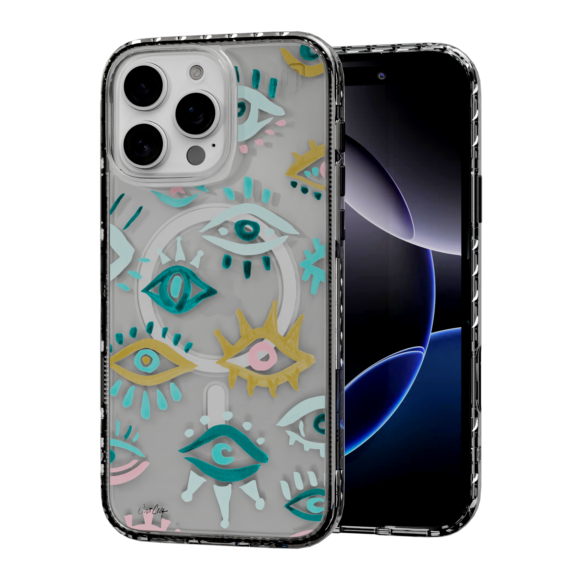 Mystic Eyes by CatCoq | iPhone 16 Series |  MagSafe® Case iPhone 16 Pro Max / Crystal Clear