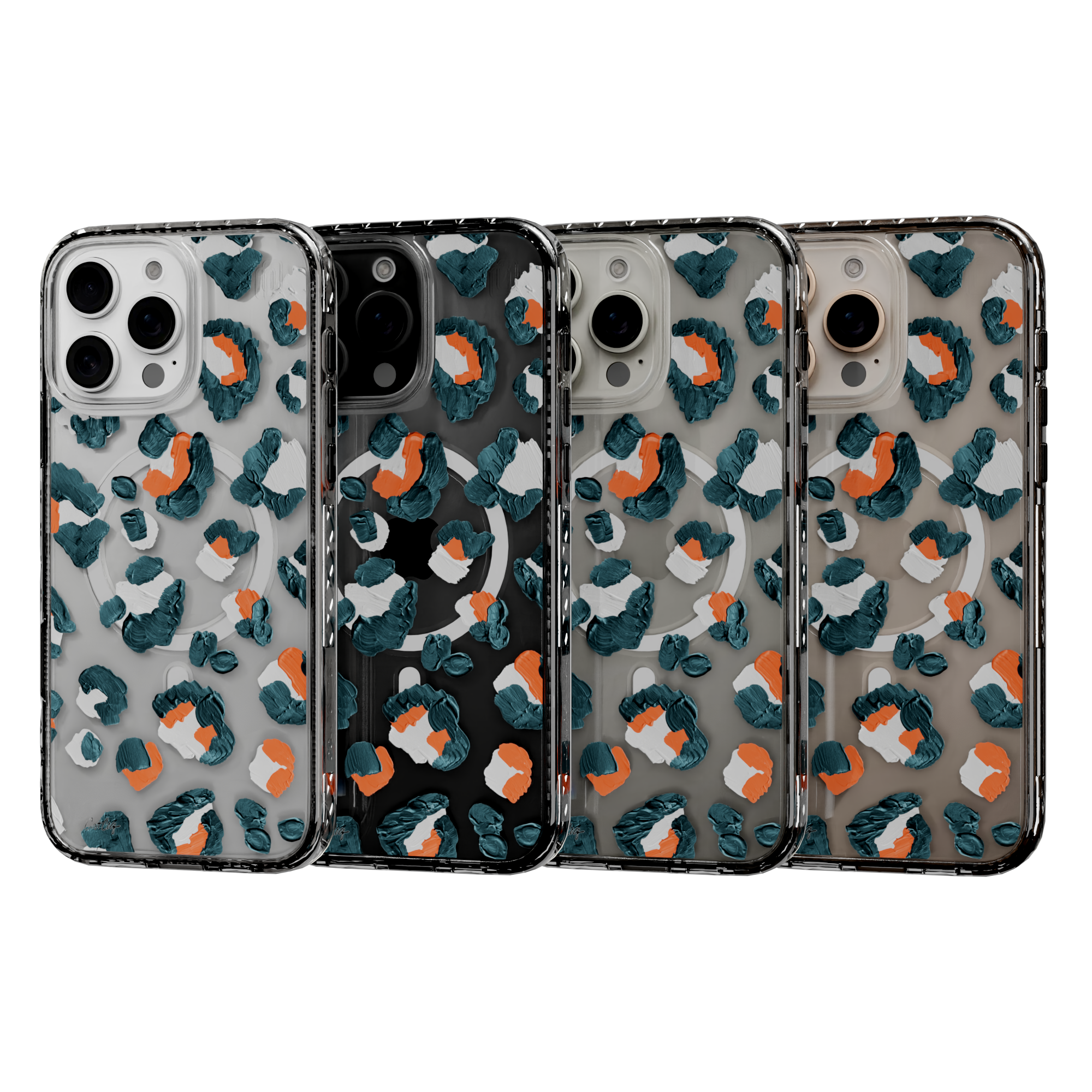 Leopard Turquoise by CatCoq | iPhone 16 Series |  MagSafe® Case iPhone 16 Pro Max / Crystal Clear