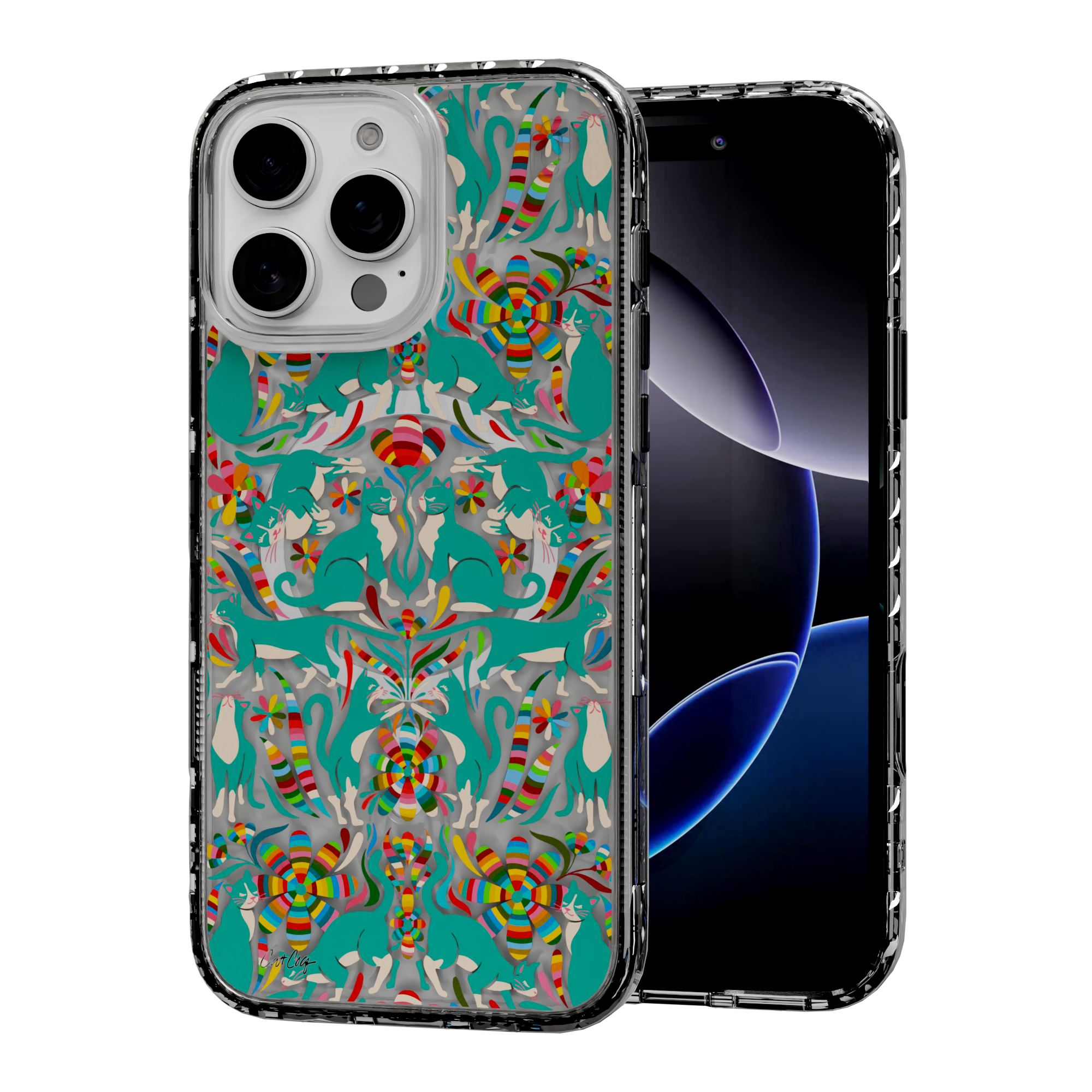 Otomi Cats by CatCoq | iPhone 16 Series |  MagSafe® Case iPhone 16 Pro Max / Crystal Clear