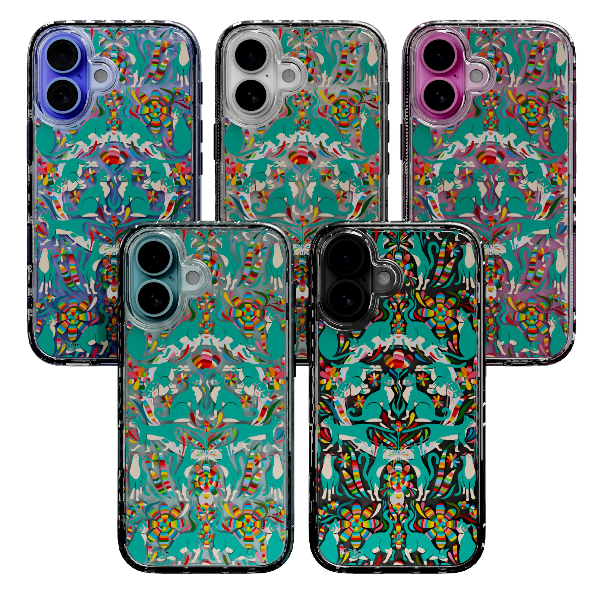 Otomi Cats by CatCoq | iPhone 16 Series |  MagSafe® Case iPhone 16 Pro Max / Crystal Clear