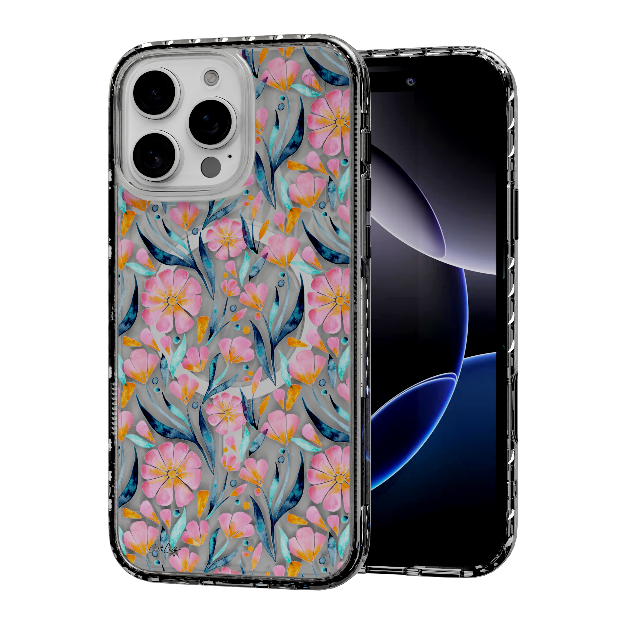 Sweet Florals by CatCoq | iPhone 16 Series |  MagSafe® Case iPhone 16 Pro Max / Crystal Clear