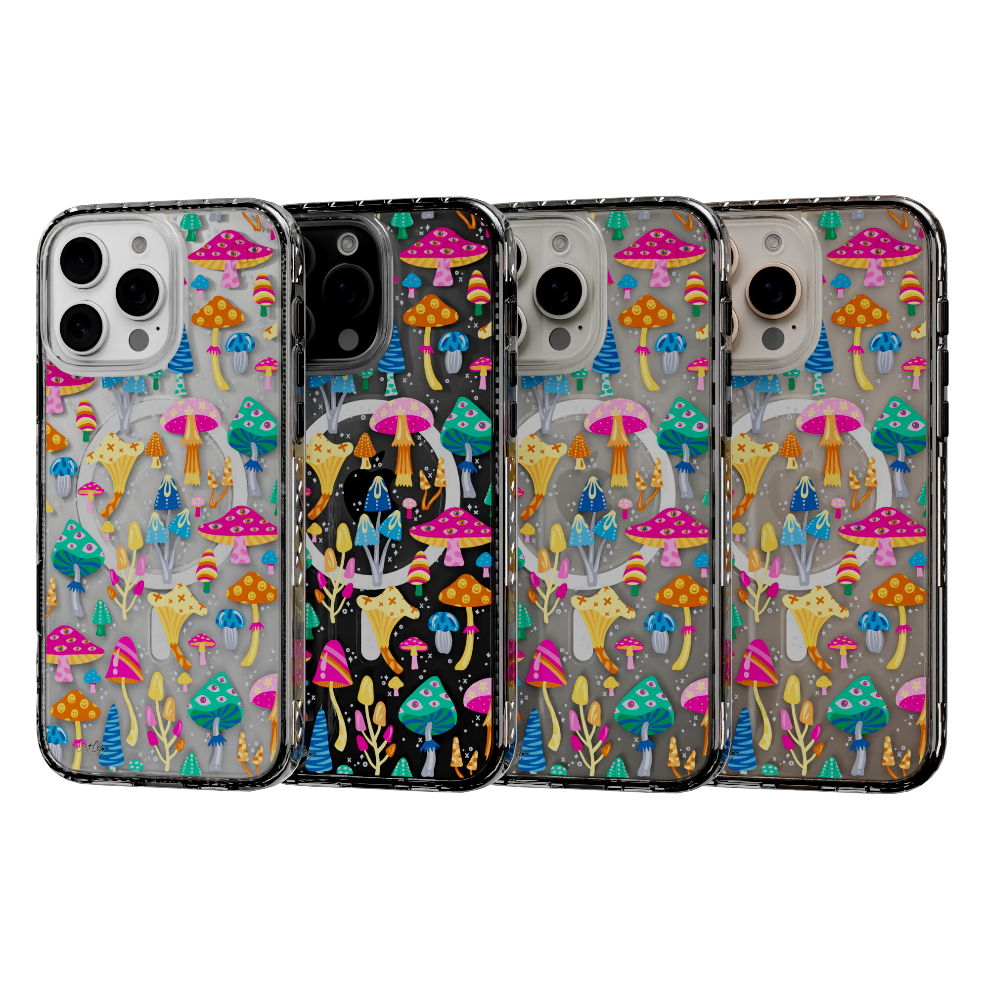 Mystic Mushrooms by CatCoq | iPhone 16 Series |  MagSafe® Case iPhone 16 Pro Max / Crystal Clear