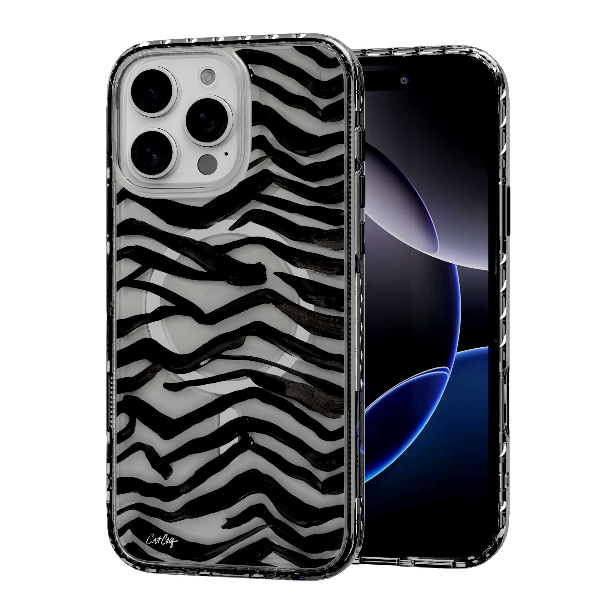 Zebra Black by CatCoq | iPhone 16 Series |  MagSafe® Case iPhone 16 Pro Max / Crystal Clear