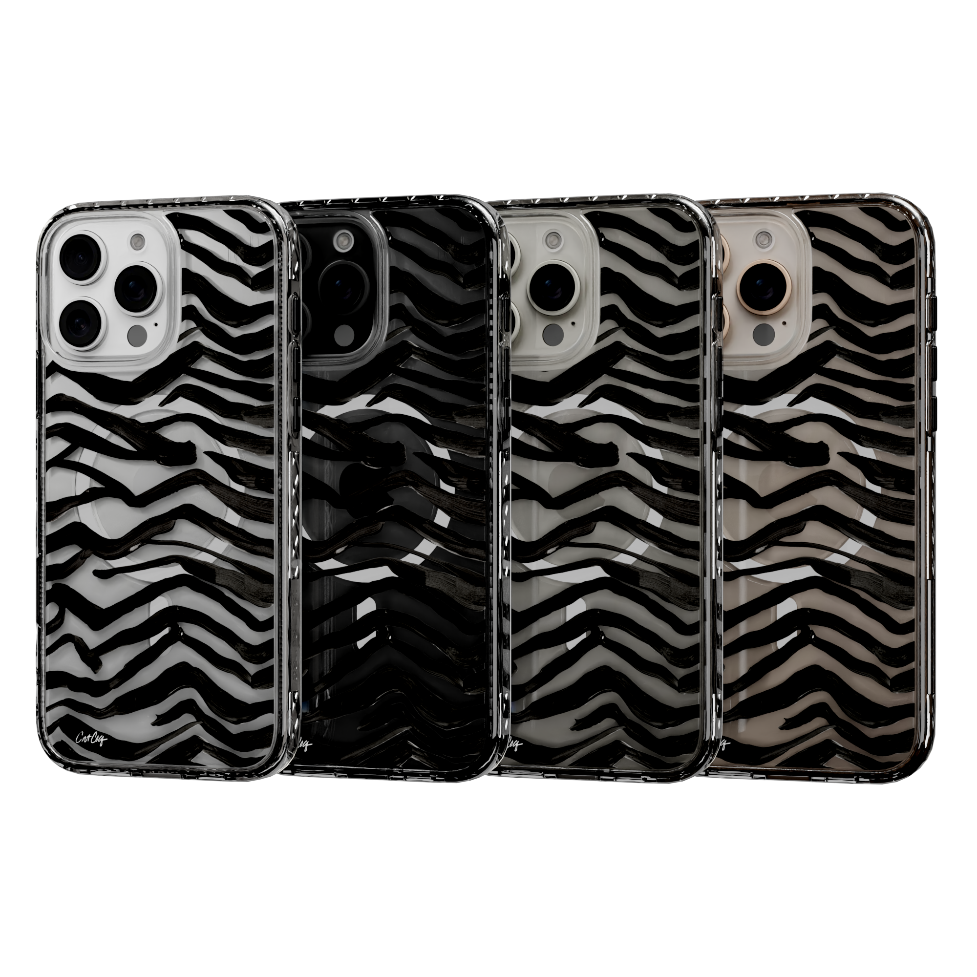 Zebra Black by CatCoq | iPhone 16 Series |  MagSafe® Case iPhone 16 Pro Max / Crystal Clear