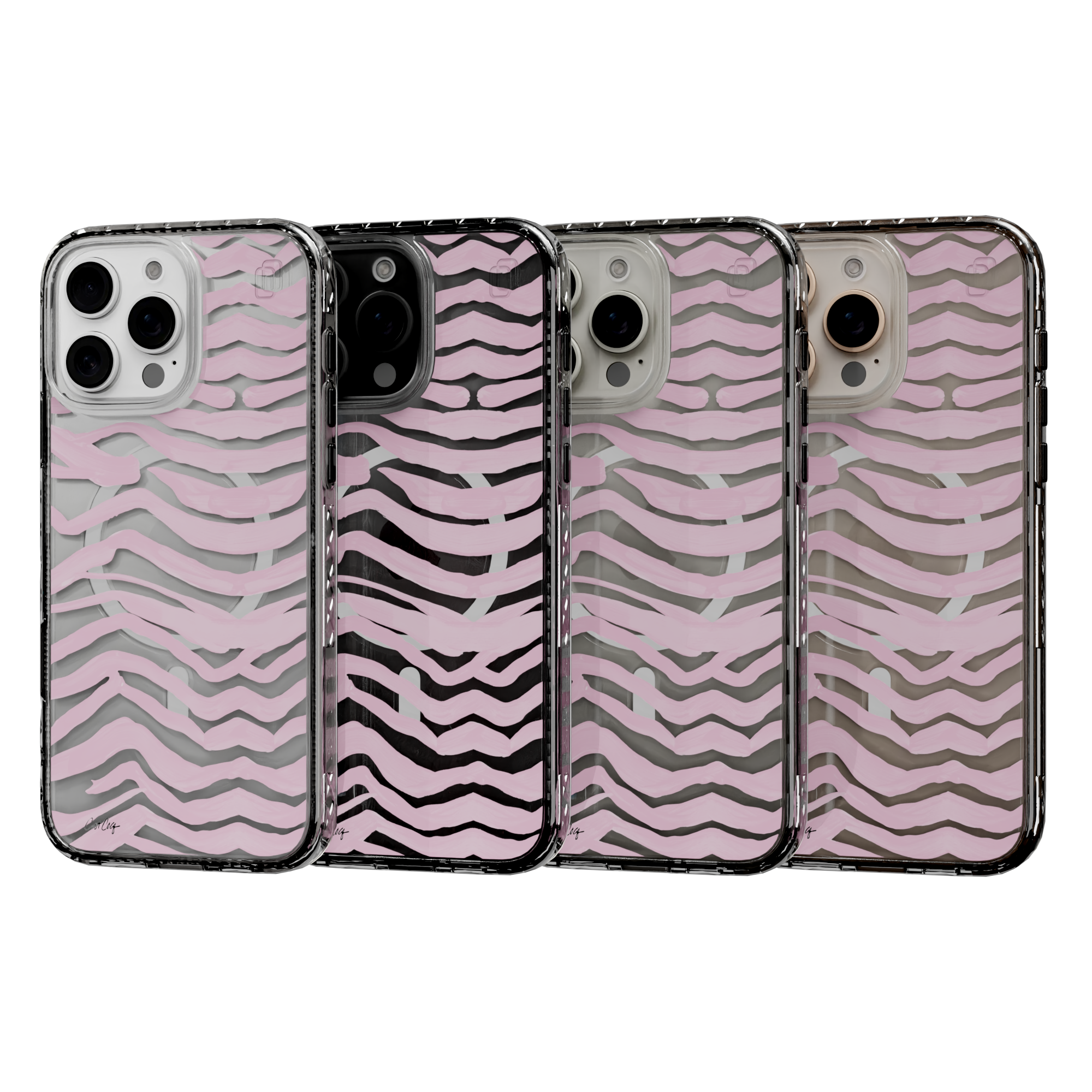 Zebra Blush by CatCoq | iPhone 16 Series |  MagSafe® Case iPhone 16 Pro Max / Crystal Clear