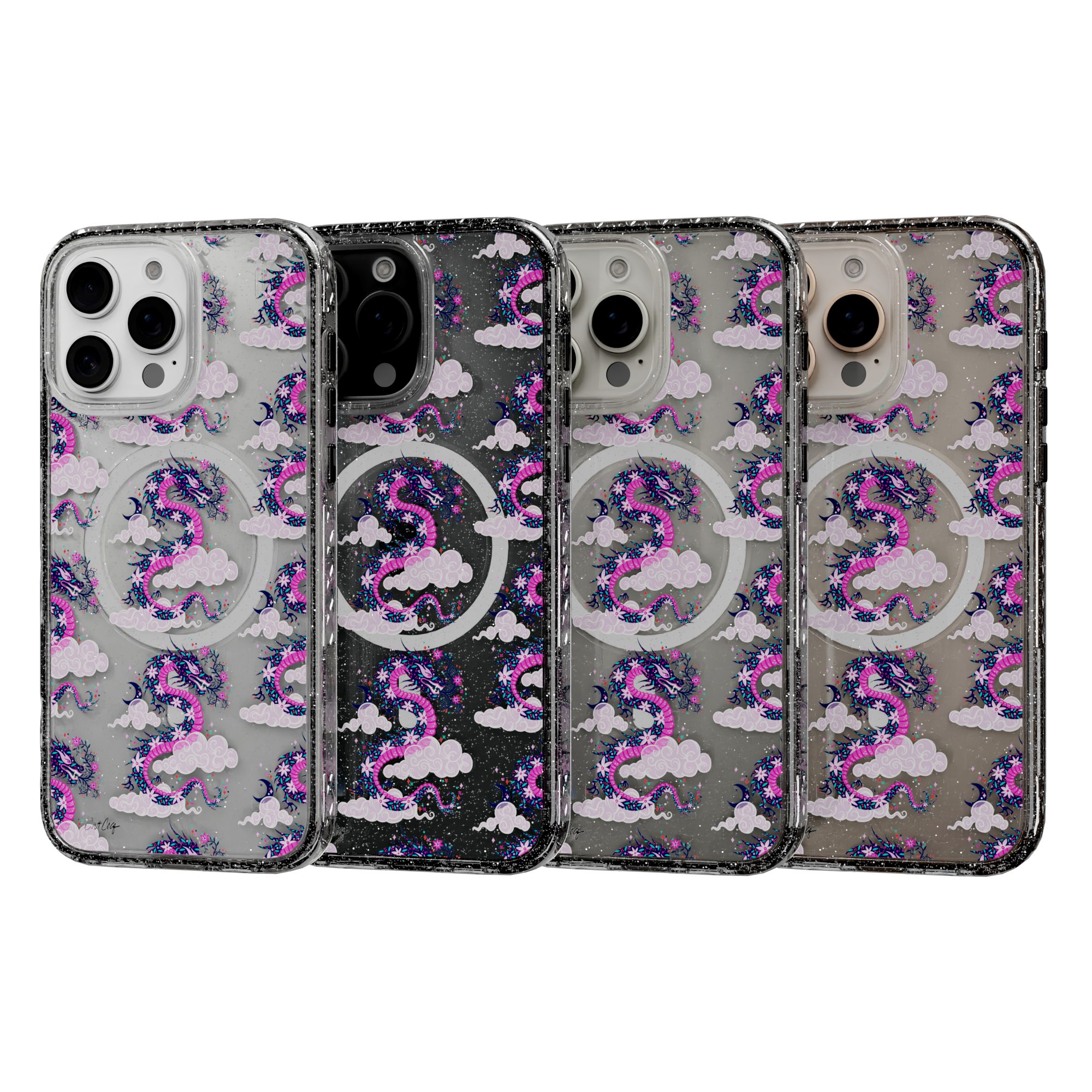 Dream Dragon by CatCoq | iPhone 16 Series |  MagSafe® Case iPhone 16 Pro Max / Crystal Clear Sparkle