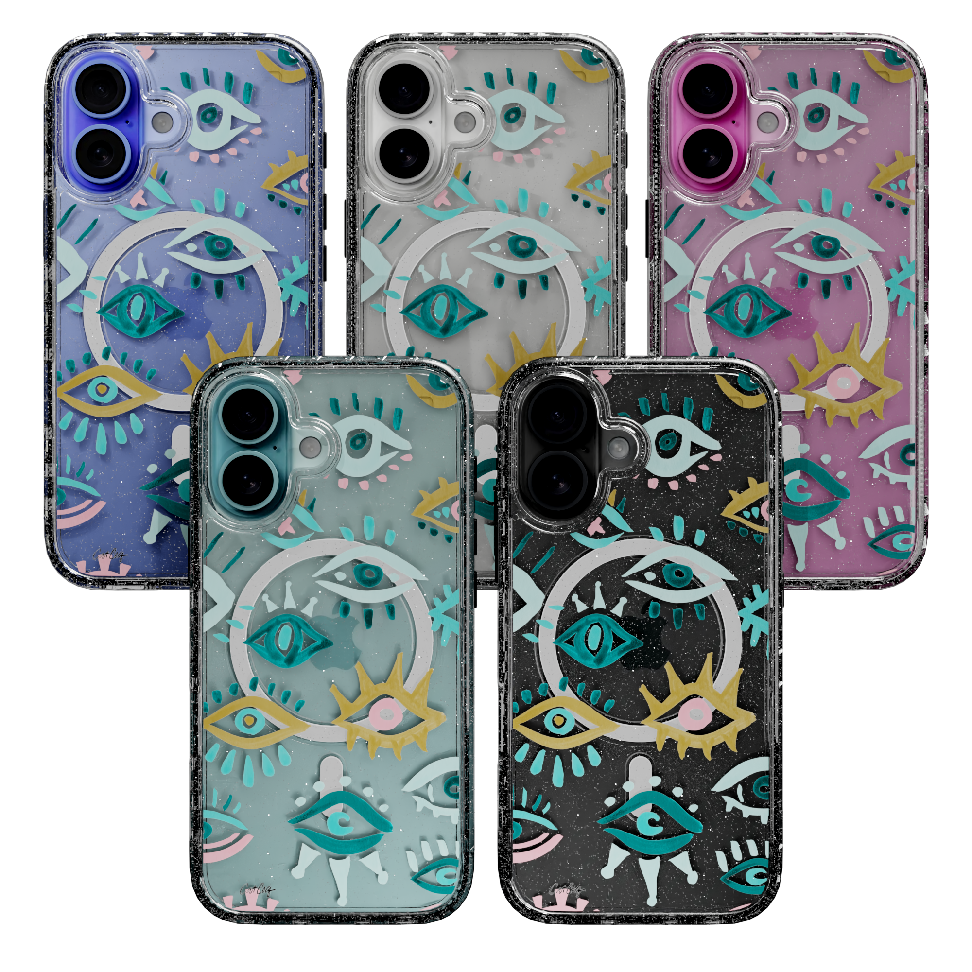 Mystic Eyes by CatCoq | iPhone 16 Series |  MagSafe® Case iPhone 16 Pro Max / Crystal Clear Sparkle