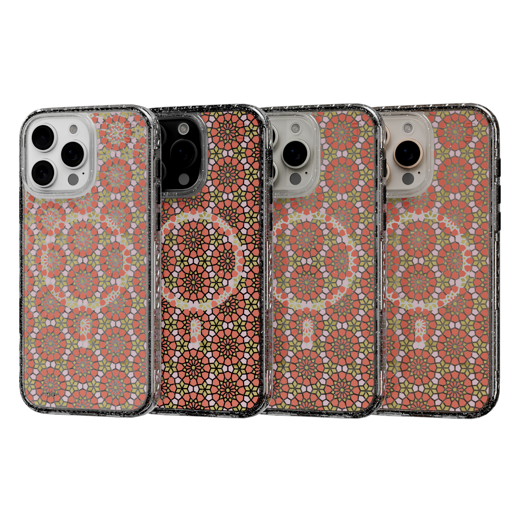 Persian Coral by CatCoq | iPhone 16 Series |  MagSafe® Case iPhone 16 Pro Max / Crystal Clear Sparkle