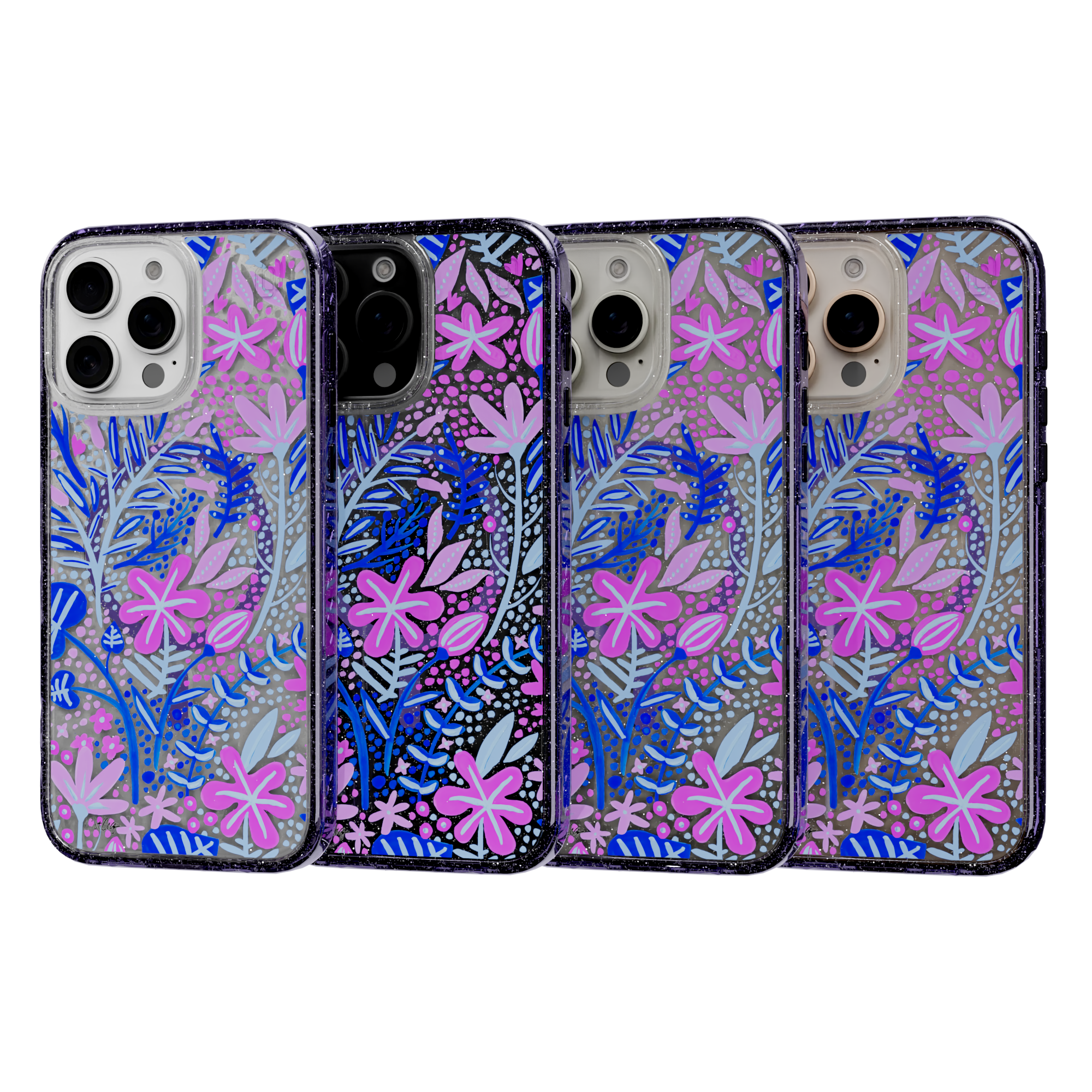 Garden Indigo by CatCoq | iPhone 16 Series |  MagSafe® Case iPhone 16 Pro Max / Lilac Purple Sparkle