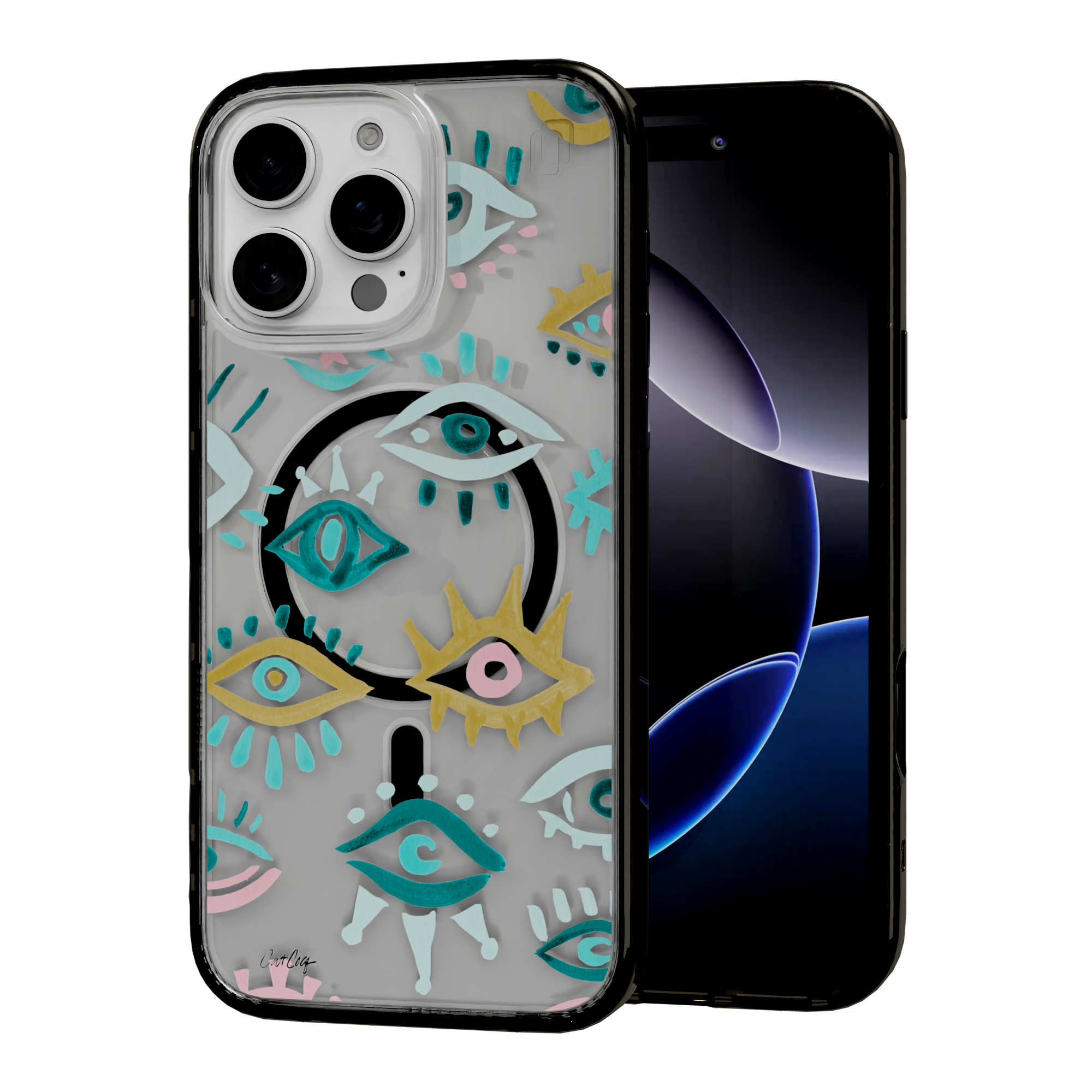 Mystic Eyes by CatCoq | iPhone 16 Series |  MagSafe® Case iPhone 16 Pro Max / Onyx Black