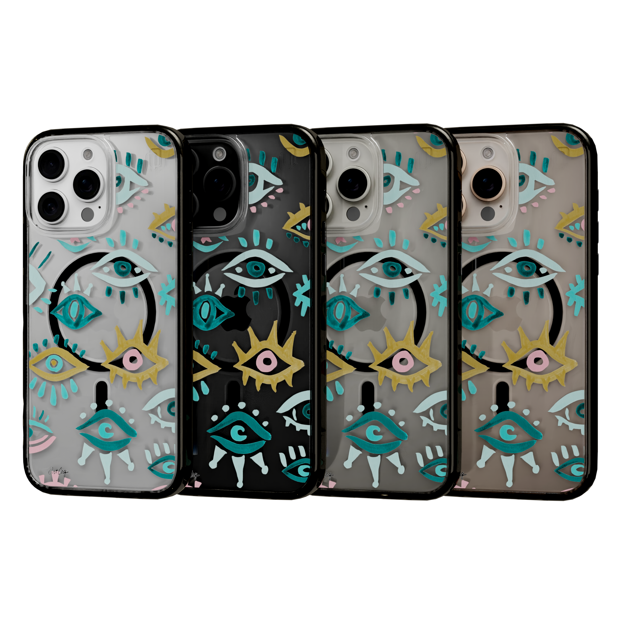 Mystic Eyes by CatCoq | iPhone 16 Series |  MagSafe® Case iPhone 16 Pro Max / Onyx Black