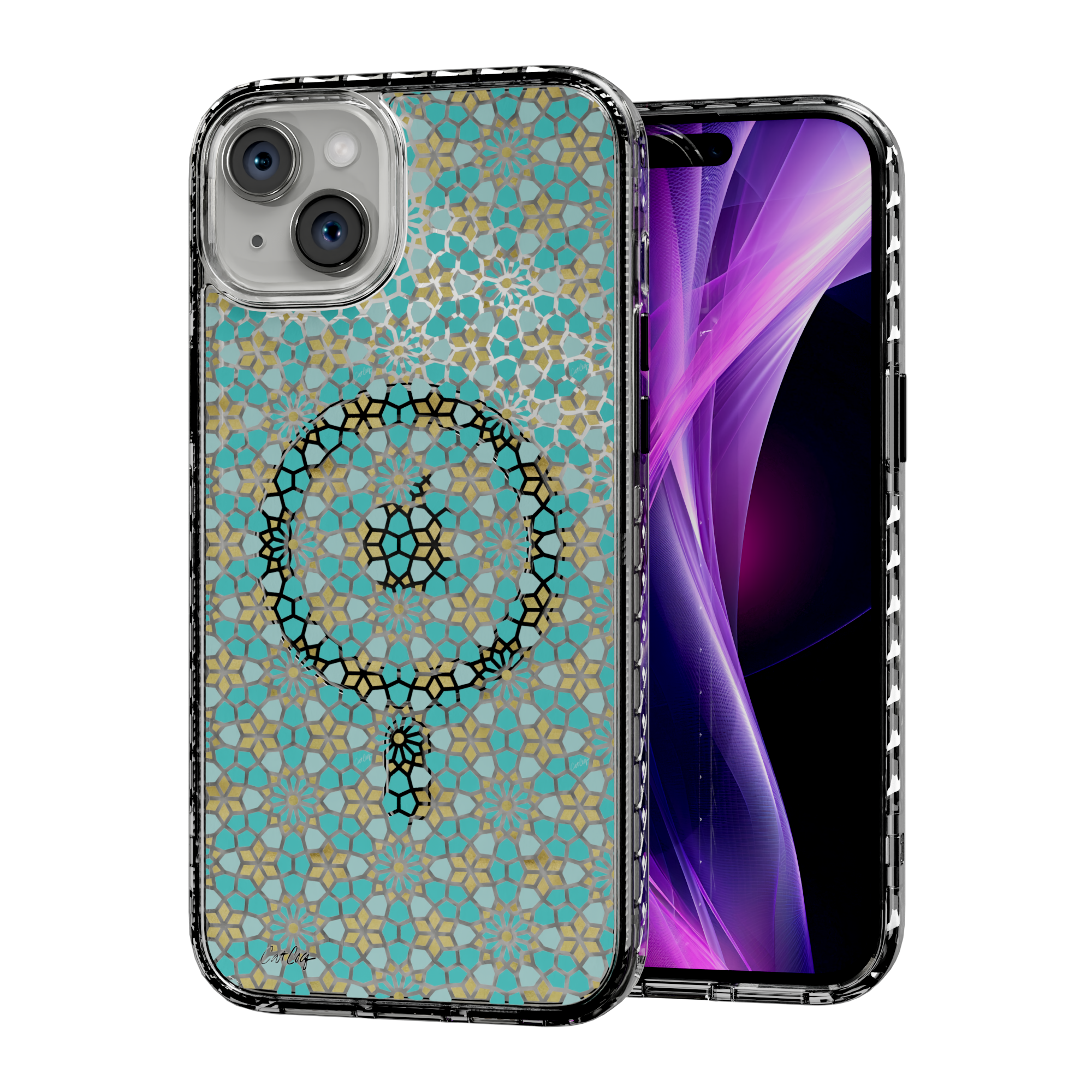 Persian Mint by CatCoq | iPhone 14 Series |  MagSafe® Case iPhone 14 Plus / Crystal Clear