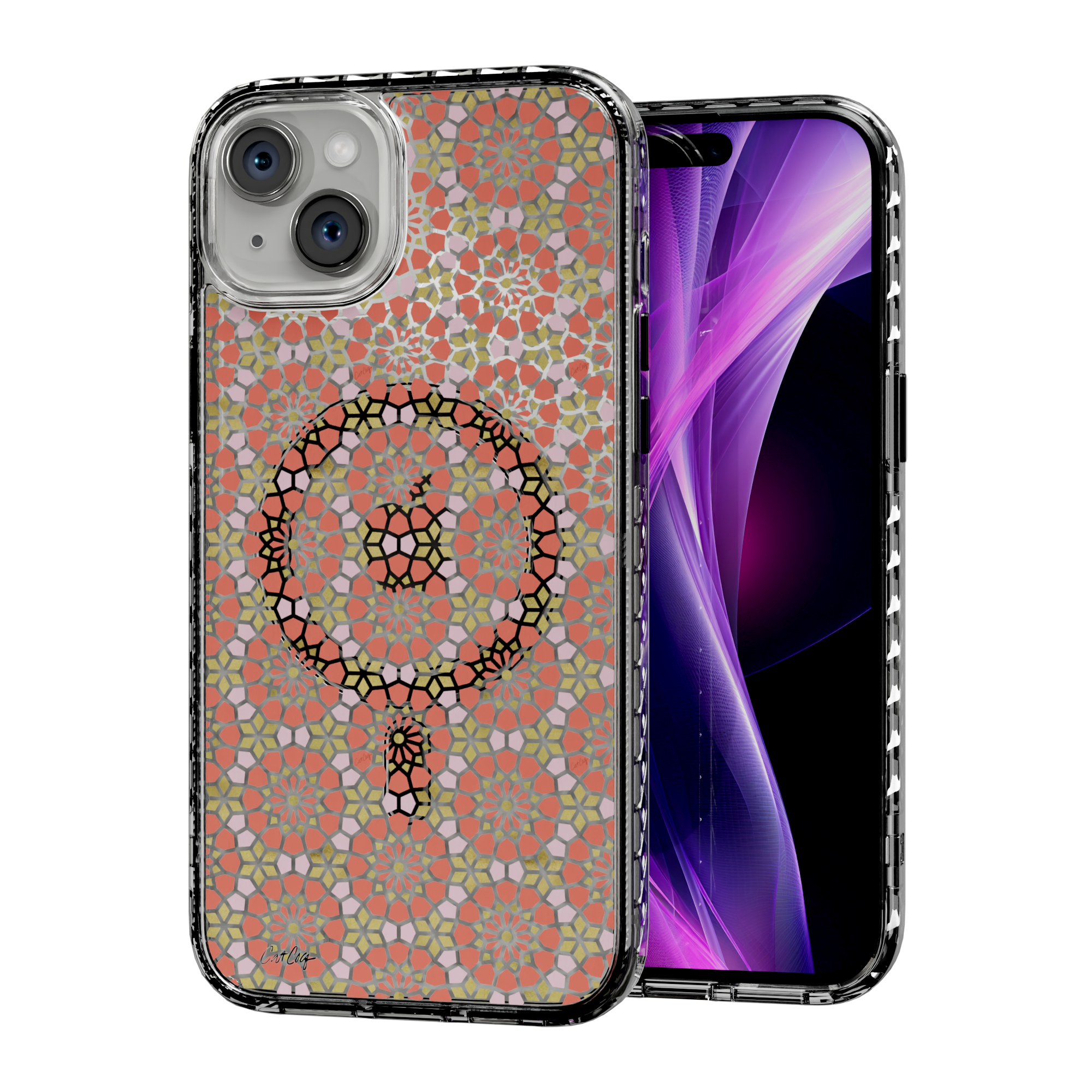 Persian Coral by CatCoq | iPhone 14 Series |  MagSafe® Case iPhone 14 Plus / Crystal Clear