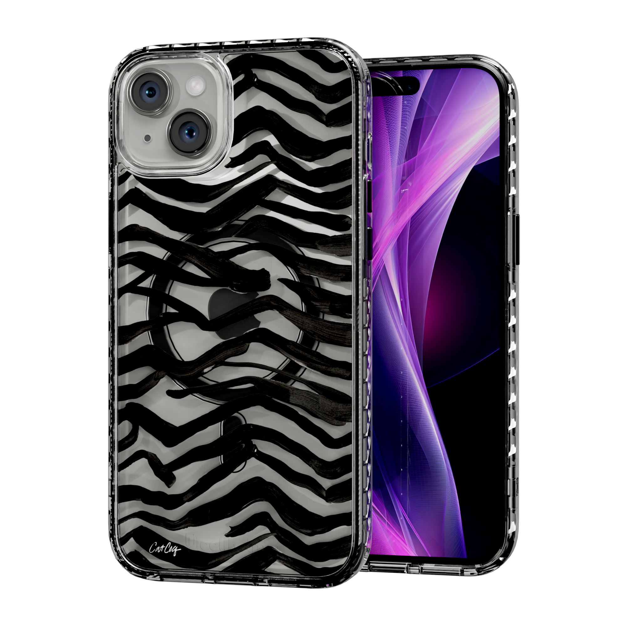 Zebra Black by CatCoq | iPhone 14 Series |  MagSafe® Case iPhone 14 Plus / Crystal Clear