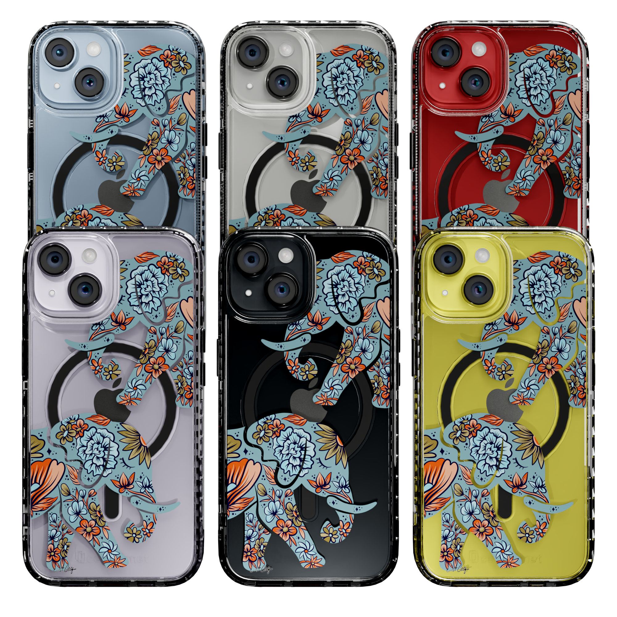 Porcelain Elephant by CatCoq | iPhone 14 Series |  MagSafe® Case iPhone 14 Pro Max / Crystal Clear