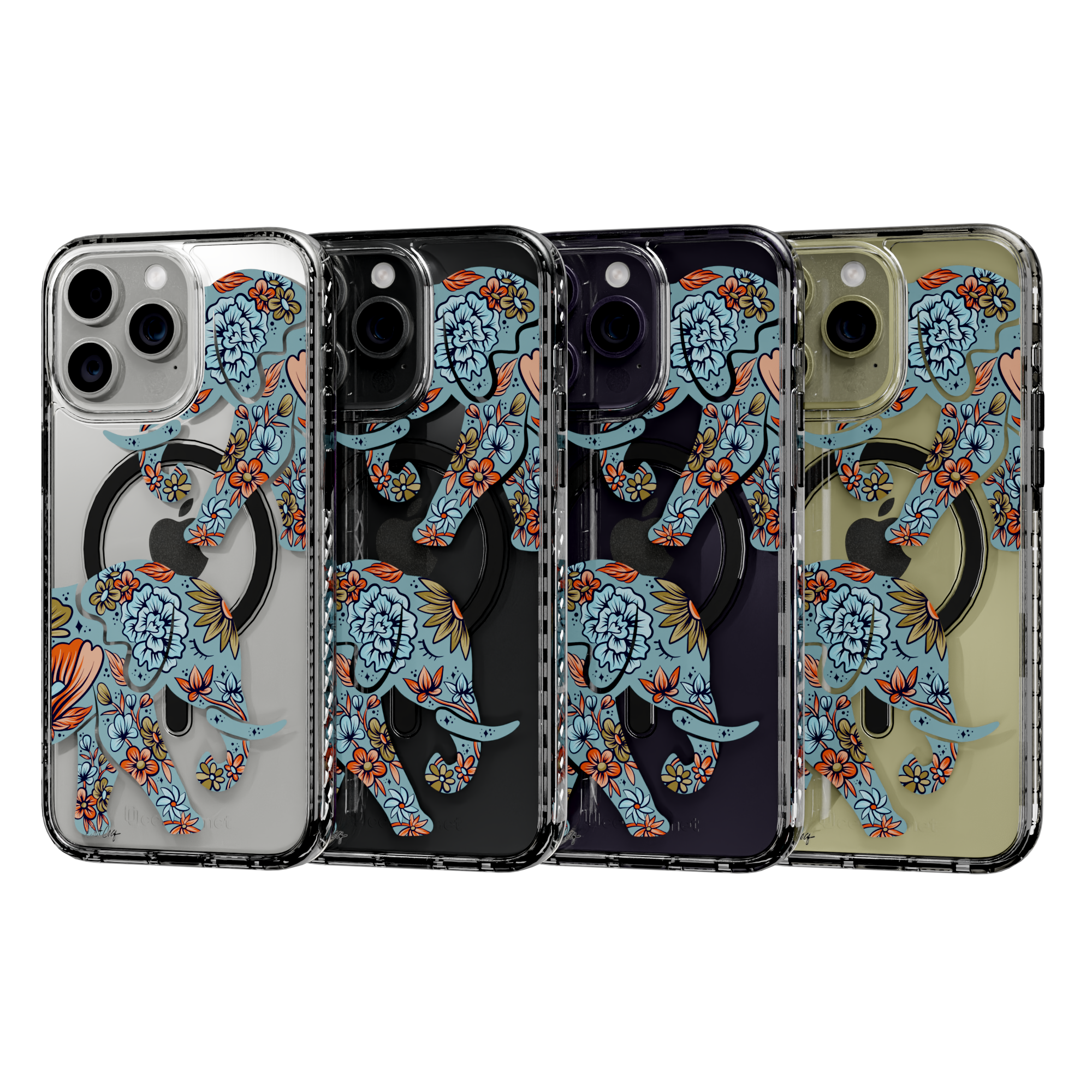 Porcelain Elephant by CatCoq | iPhone 14 Series |  MagSafe® Case iPhone 14 Pro Max / Crystal Clear