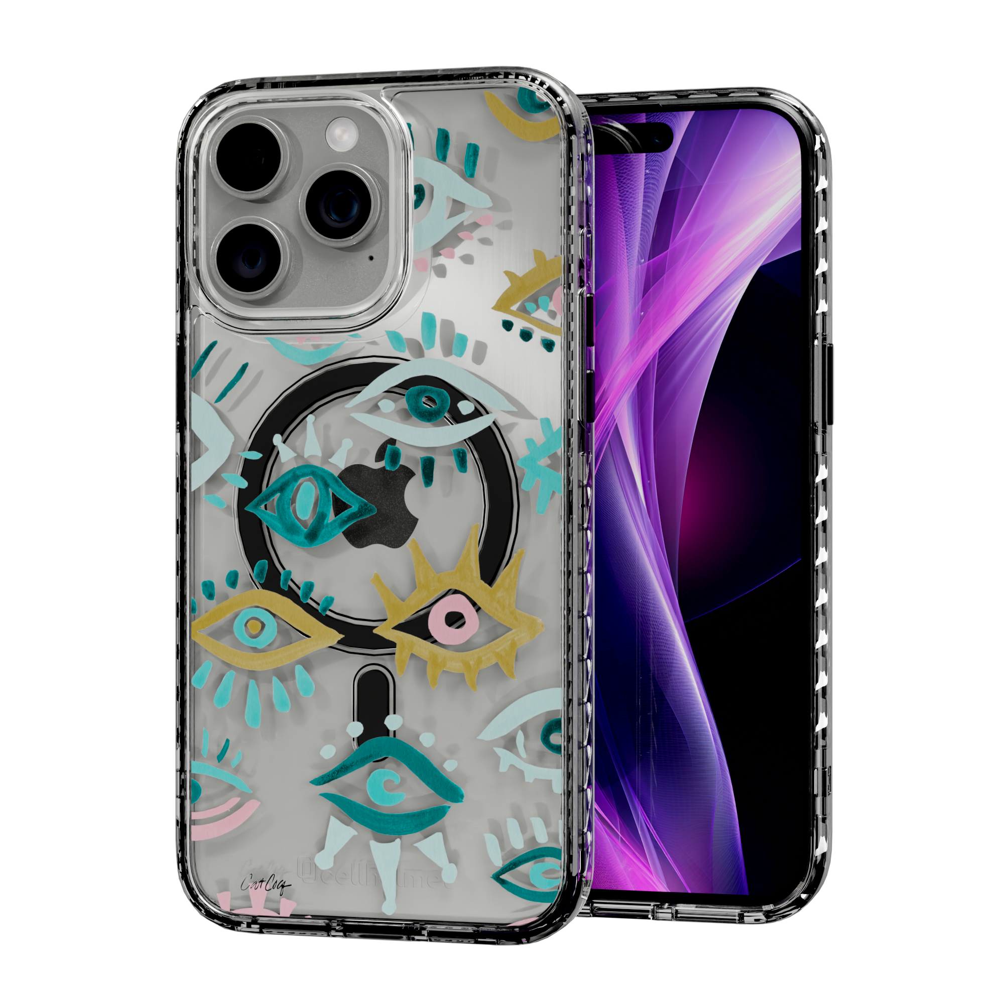 Mystic Eyes by CatCoq | iPhone 14 Series |  MagSafe® Case iPhone 14 Pro Max / Crystal Clear