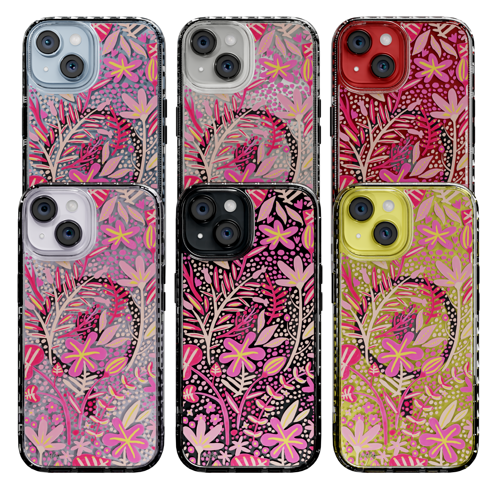 Garden Pink by CatCoq | iPhone 14 Series |  MagSafe® Case iPhone 14 Pro Max / Crystal Clear