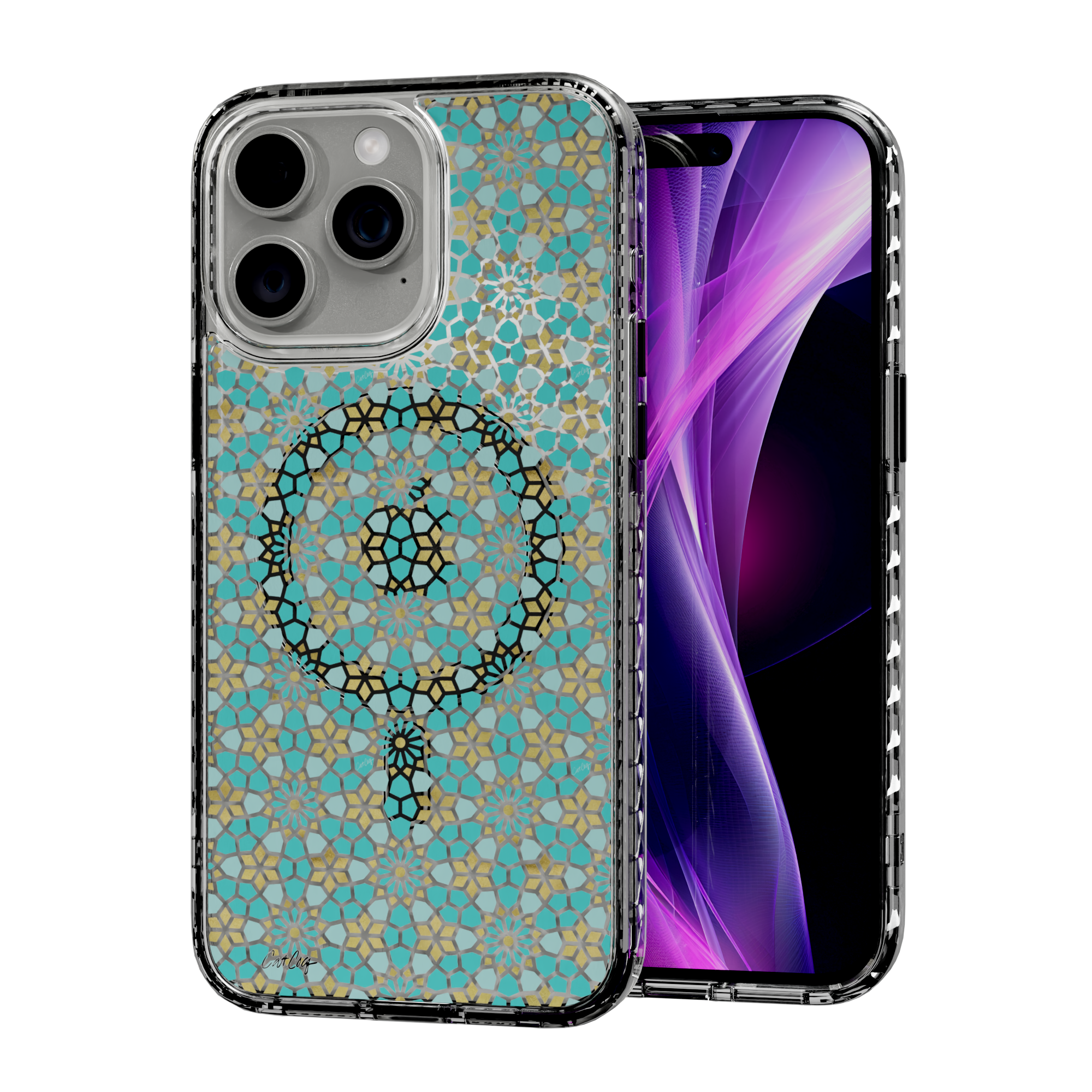 Persian Mint by CatCoq | iPhone 14 Series |  MagSafe® Case iPhone 14 Pro Max / Crystal Clear