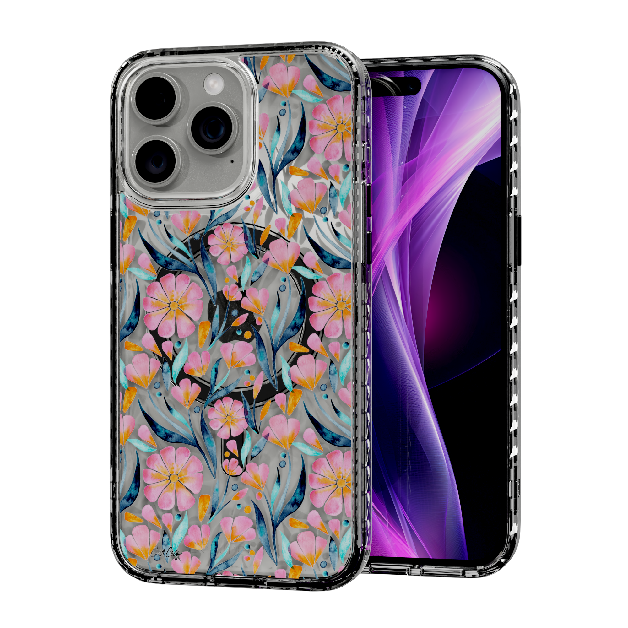 Sweet Florals by CatCoq | iPhone 14 Series |  MagSafe® Case iPhone 14 Pro Max / Crystal Clear