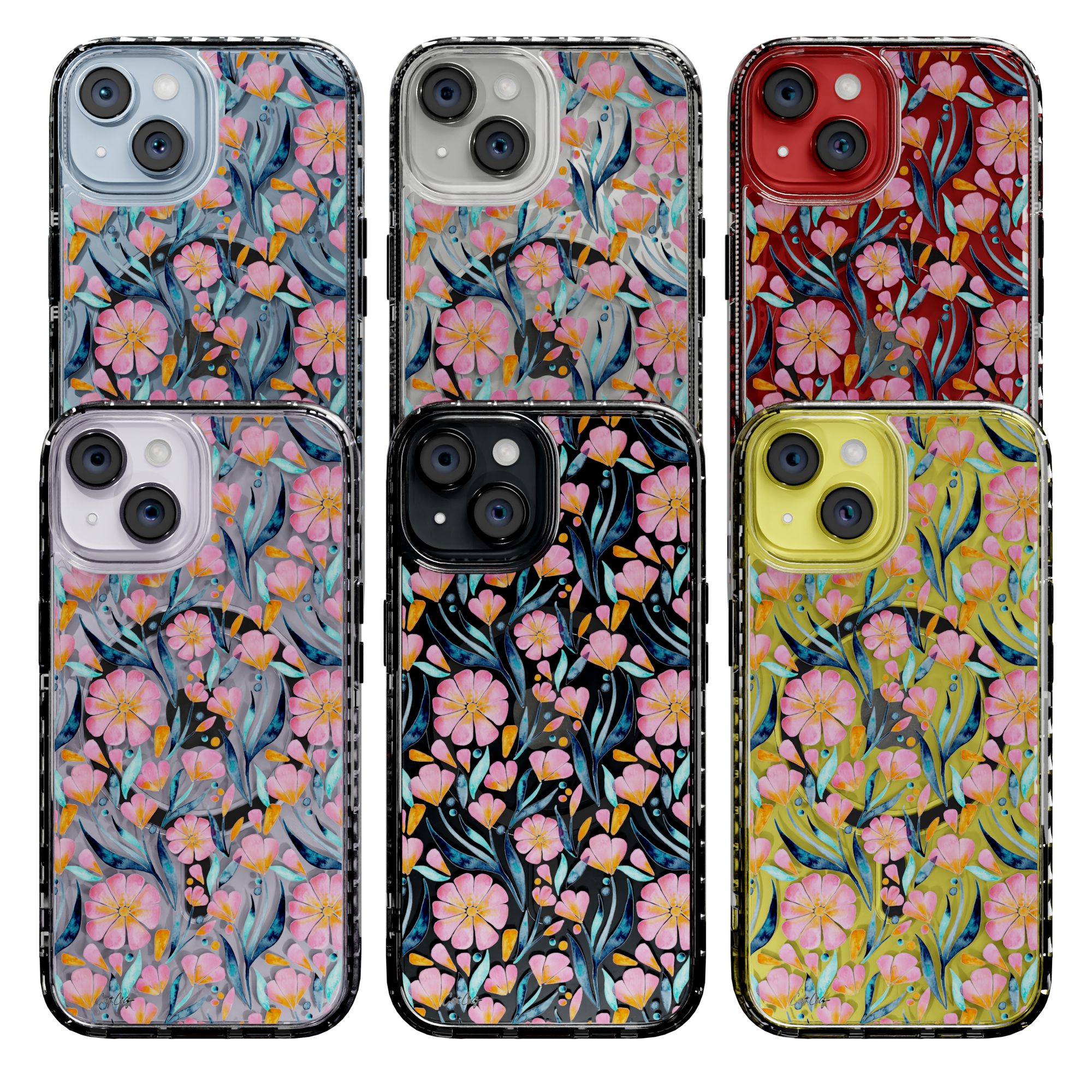 Sweet Florals by CatCoq | iPhone 14 Series |  MagSafe® Case iPhone 14 Pro Max / Crystal Clear