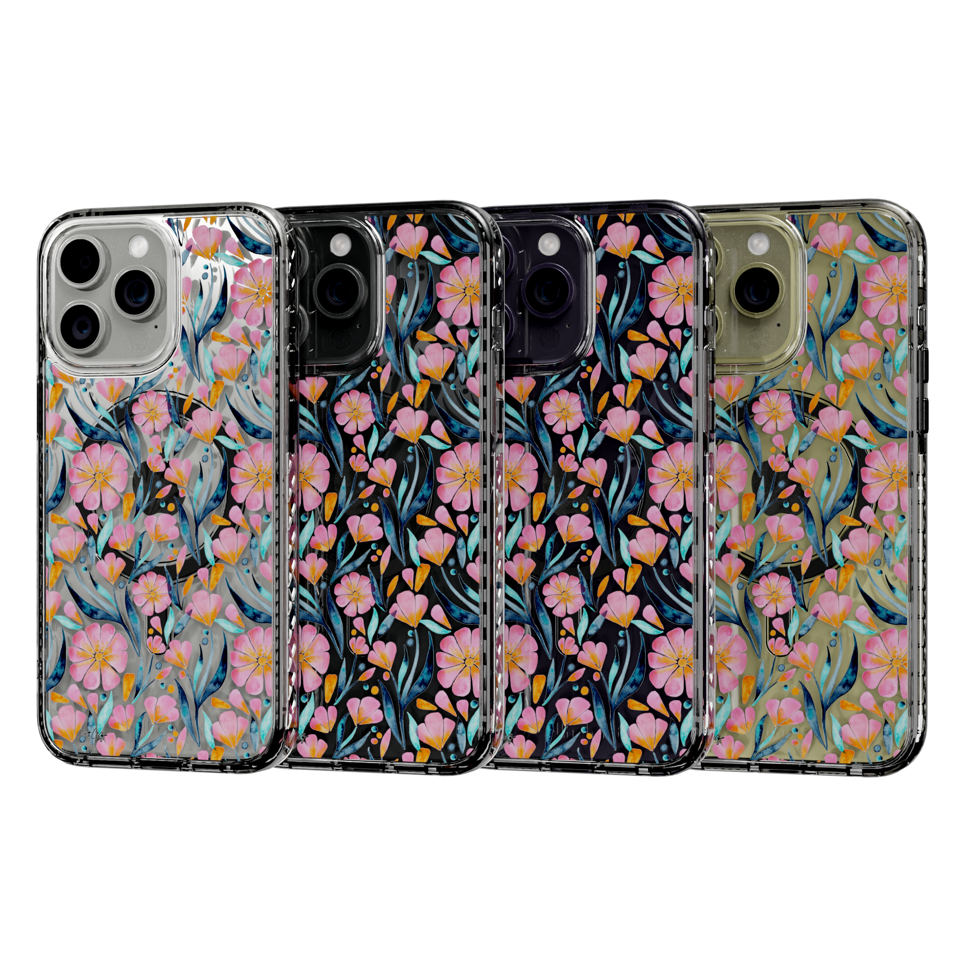 Sweet Florals by CatCoq | iPhone 14 Series |  MagSafe® Case iPhone 14 Pro Max / Crystal Clear