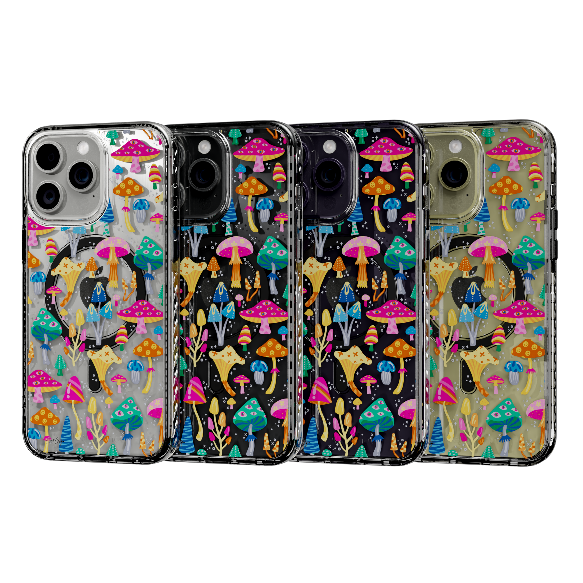 Mystic Mushrooms by CatCoq | iPhone 14 Series |  MagSafe® Case iPhone 14 Pro Max / Crystal Clear