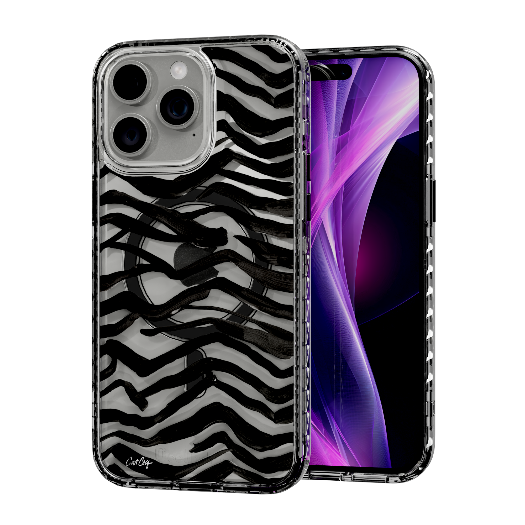 Zebra Black by CatCoq | iPhone 14 Series |  MagSafe® Case iPhone 14 Pro Max / Crystal Clear