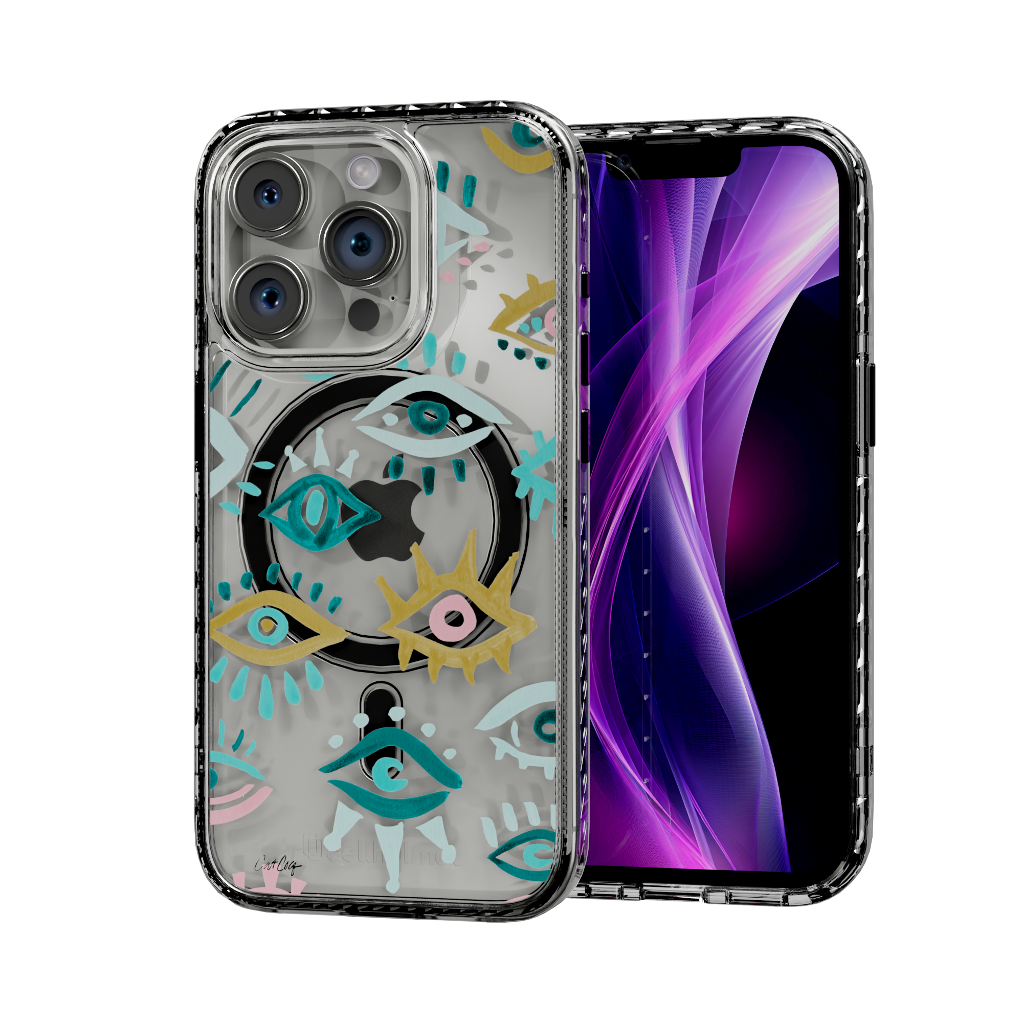 Mystic Eyes by CatCoq | iPhone 14 Series |  MagSafe® Case iPhone 14 Pro / Crystal Clear