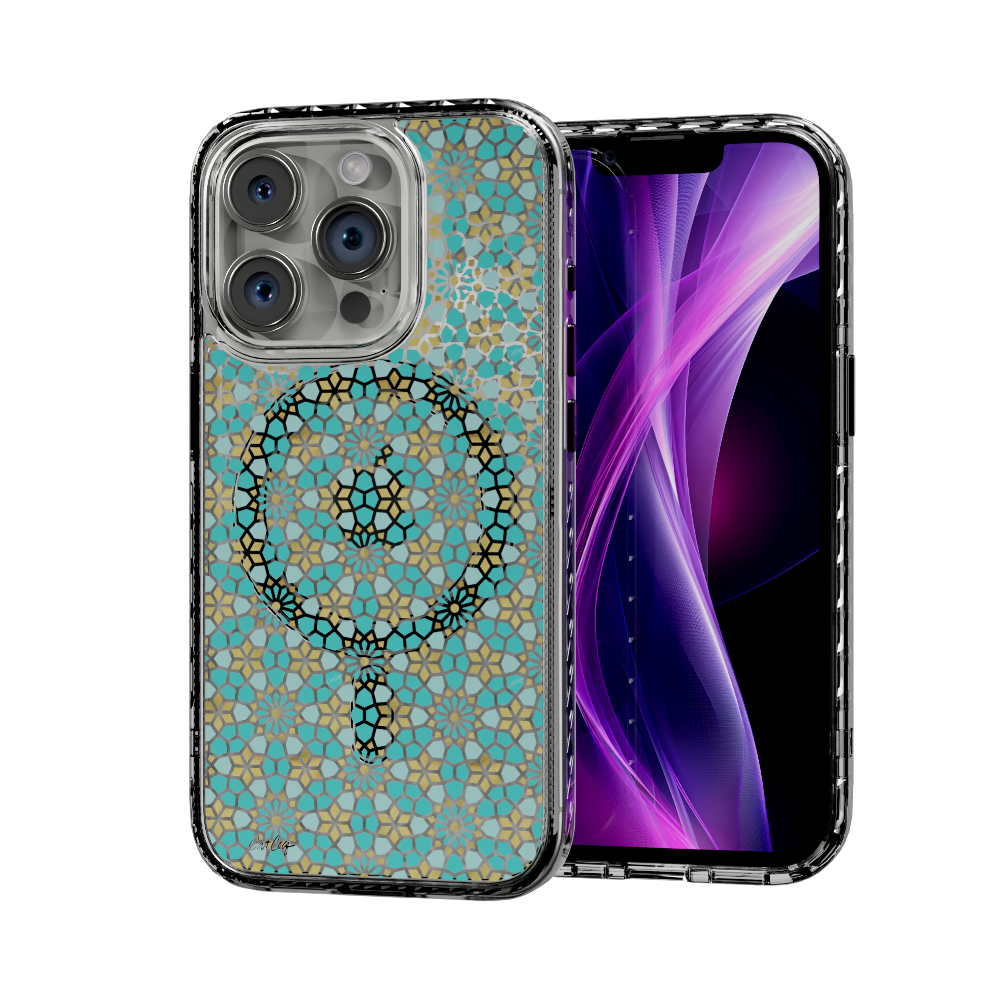 Persian Mint by CatCoq | iPhone 14 Series |  MagSafe® Case iPhone 14 Pro / Crystal Clear