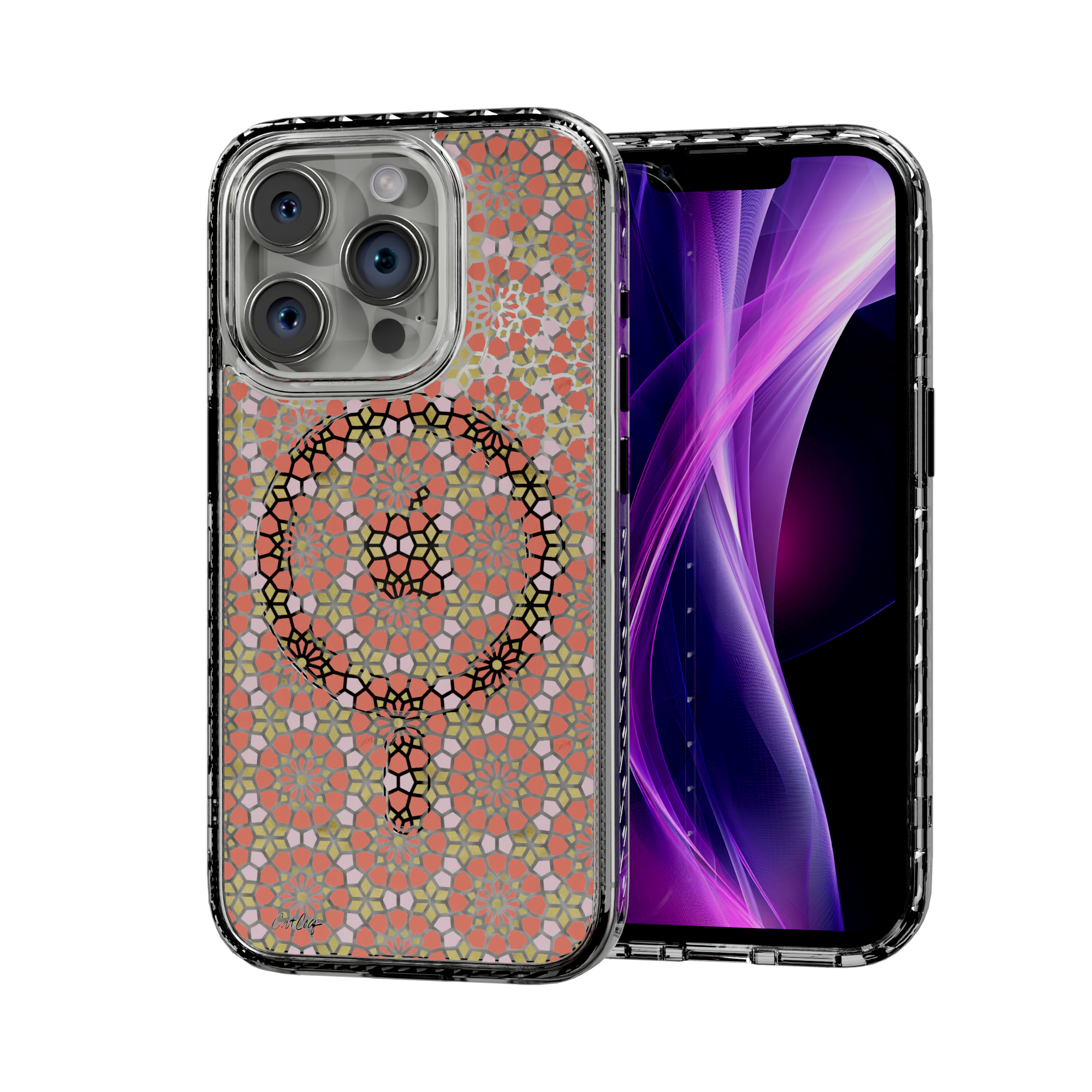 Persian Coral by CatCoq | iPhone 14 Series |  MagSafe® Case iPhone 14 Pro / Crystal Clear