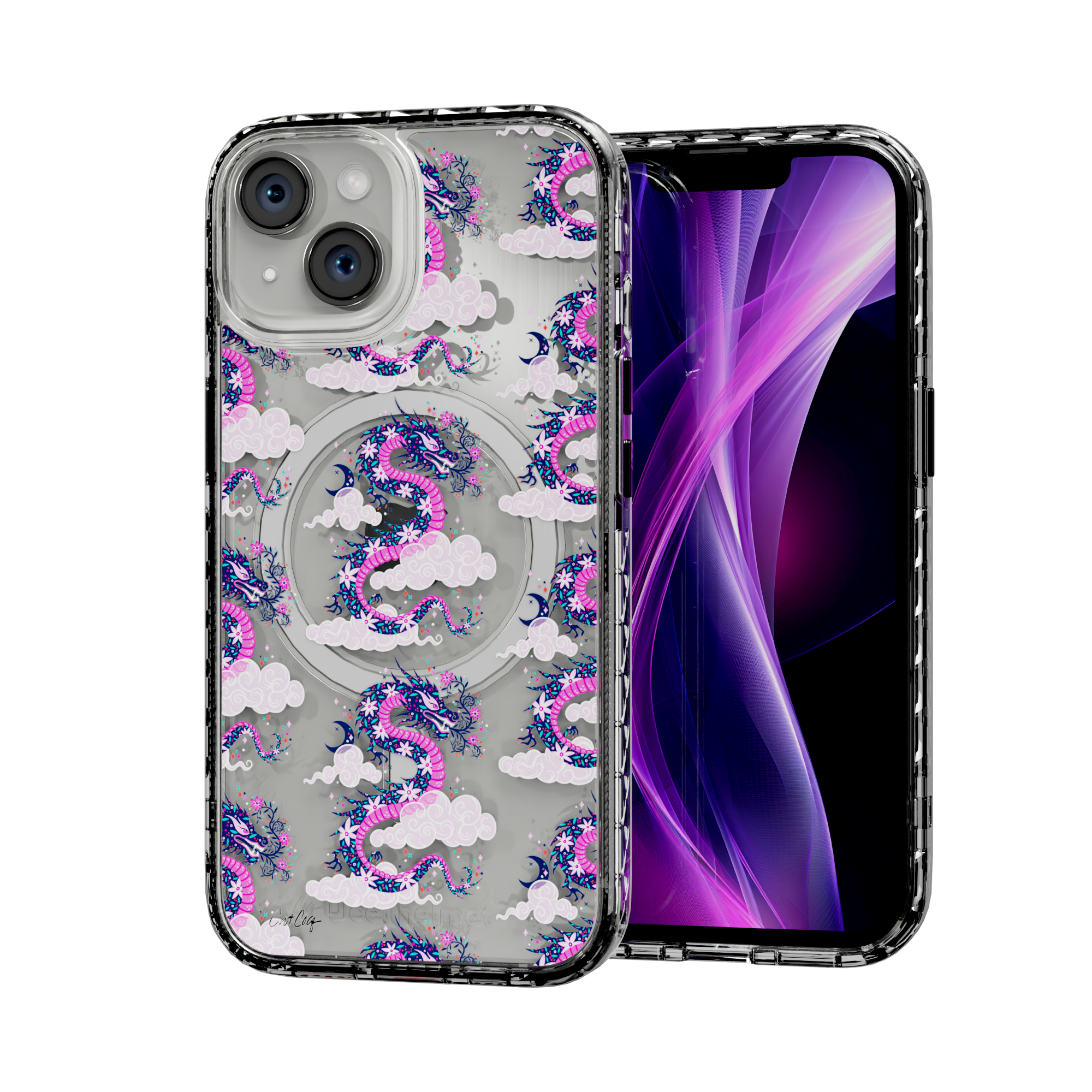 Dream Dragon by CatCoq | iPhone 15 Series |  MagSafe® Case iPhone 15 / Crystal Clear