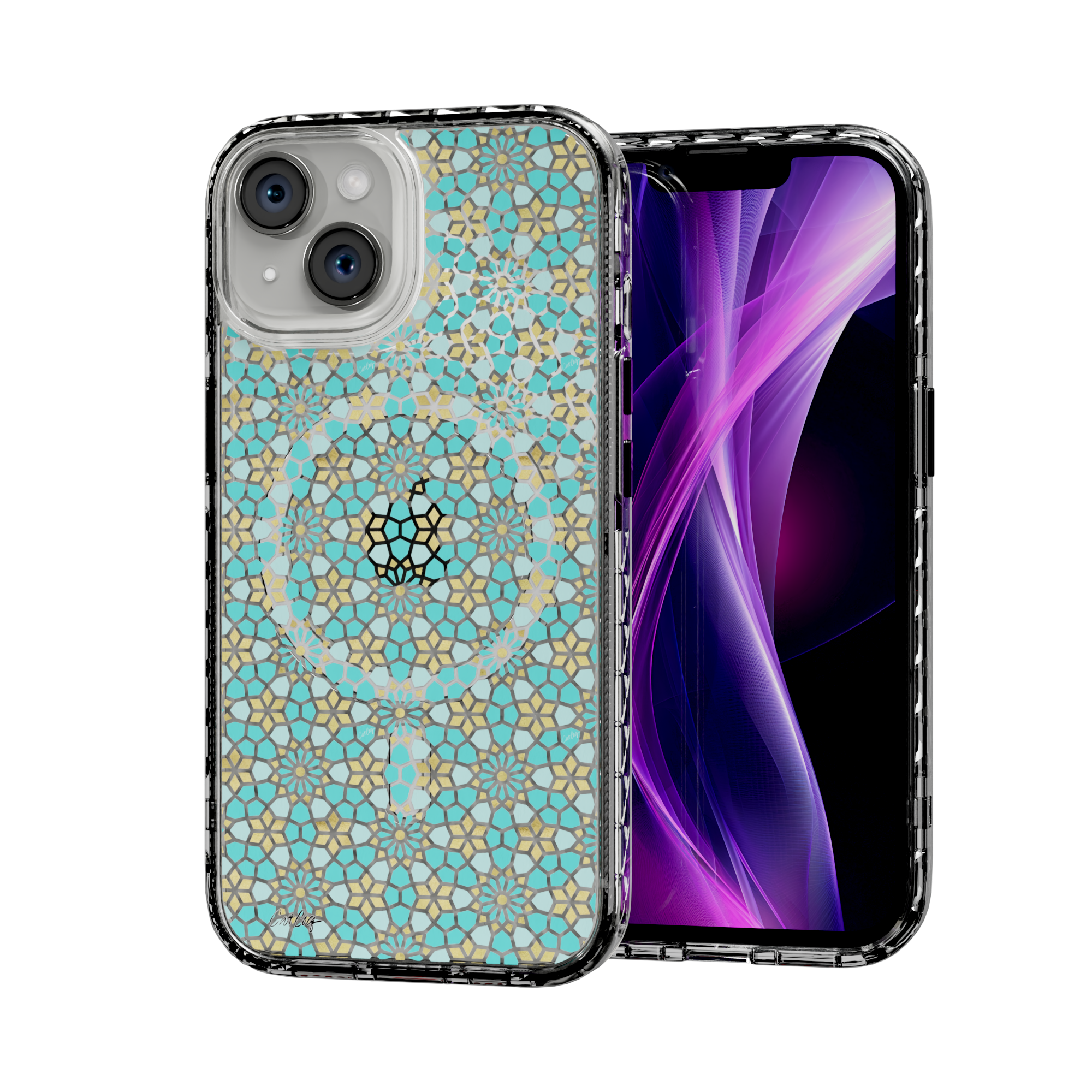 Persian Mint by CatCoq | iPhone 15 Series |  MagSafe® Case iPhone 15 / Crystal Clear